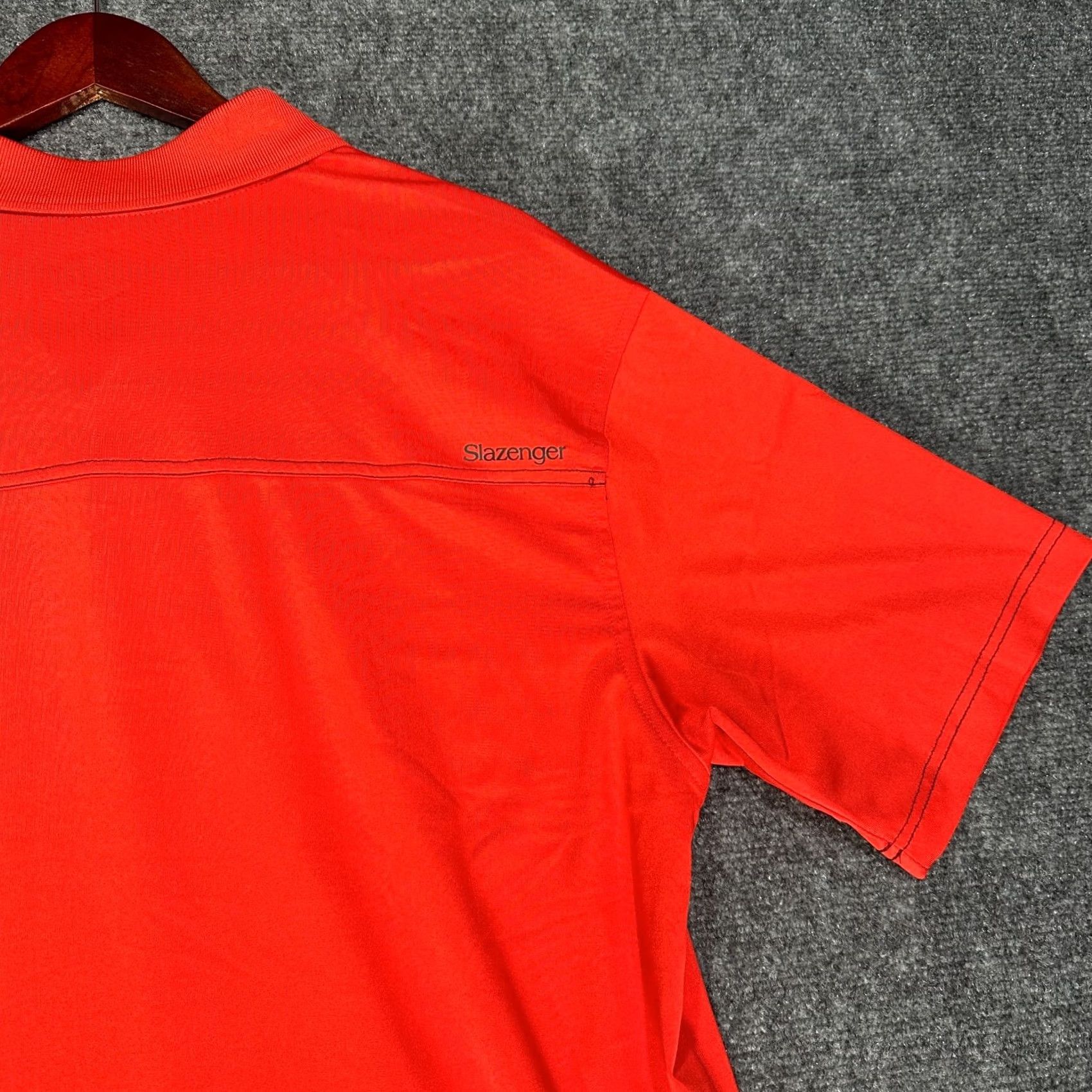 Vintage Slazenger Polo Shirt Mens L Red Stretch Short Sleeve Logo Size US L / EU 52-54 / 3 - 8 Thumbnail