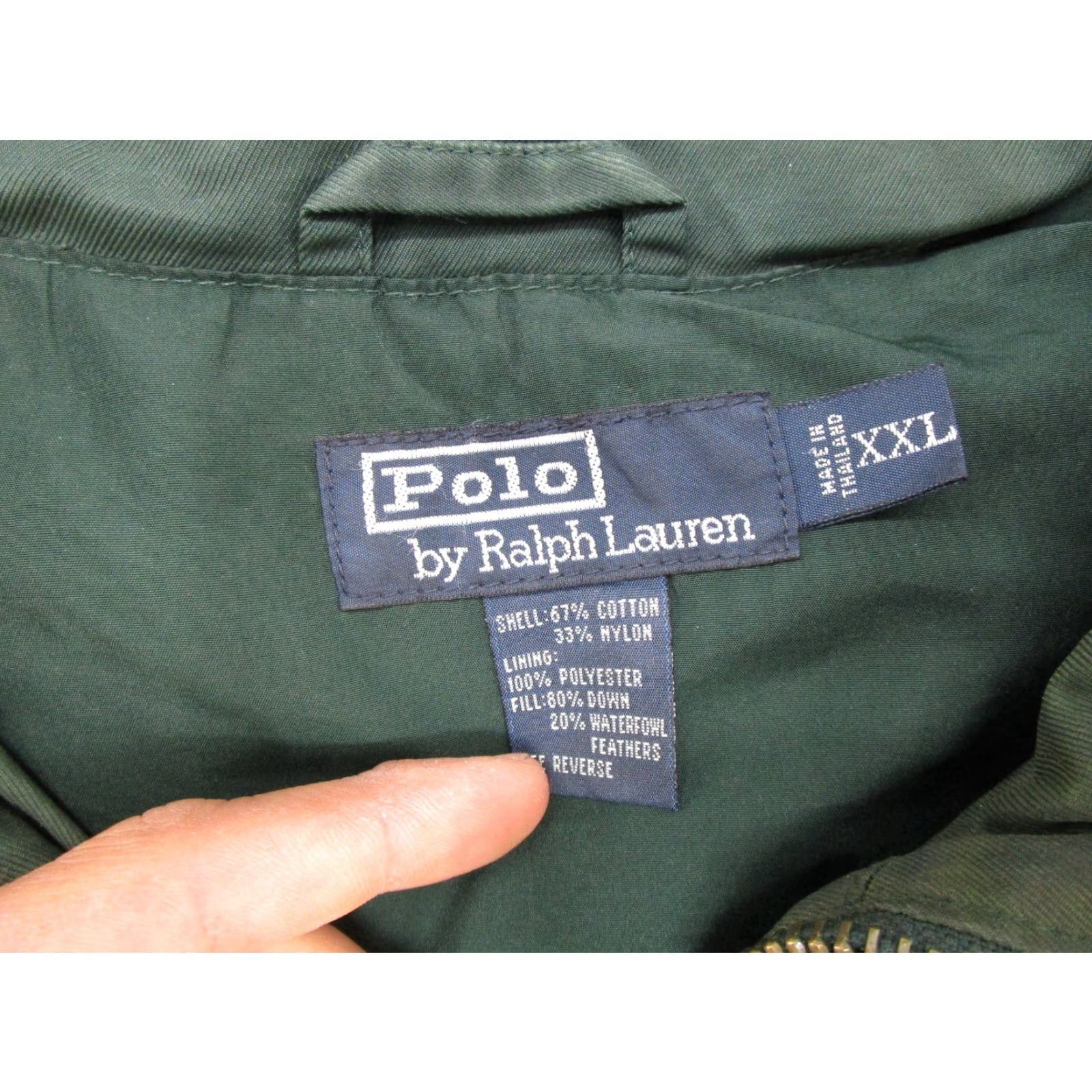 Polo Ralph Lauren VINTAGE Polo Ralph Lauren Jacket 2XL Green Down Waterfowl Filled Blend Nylon Zip Full Zip Insulated 90s Mens Size US XXL / EU 58 / 5 - 2 Thumbnail