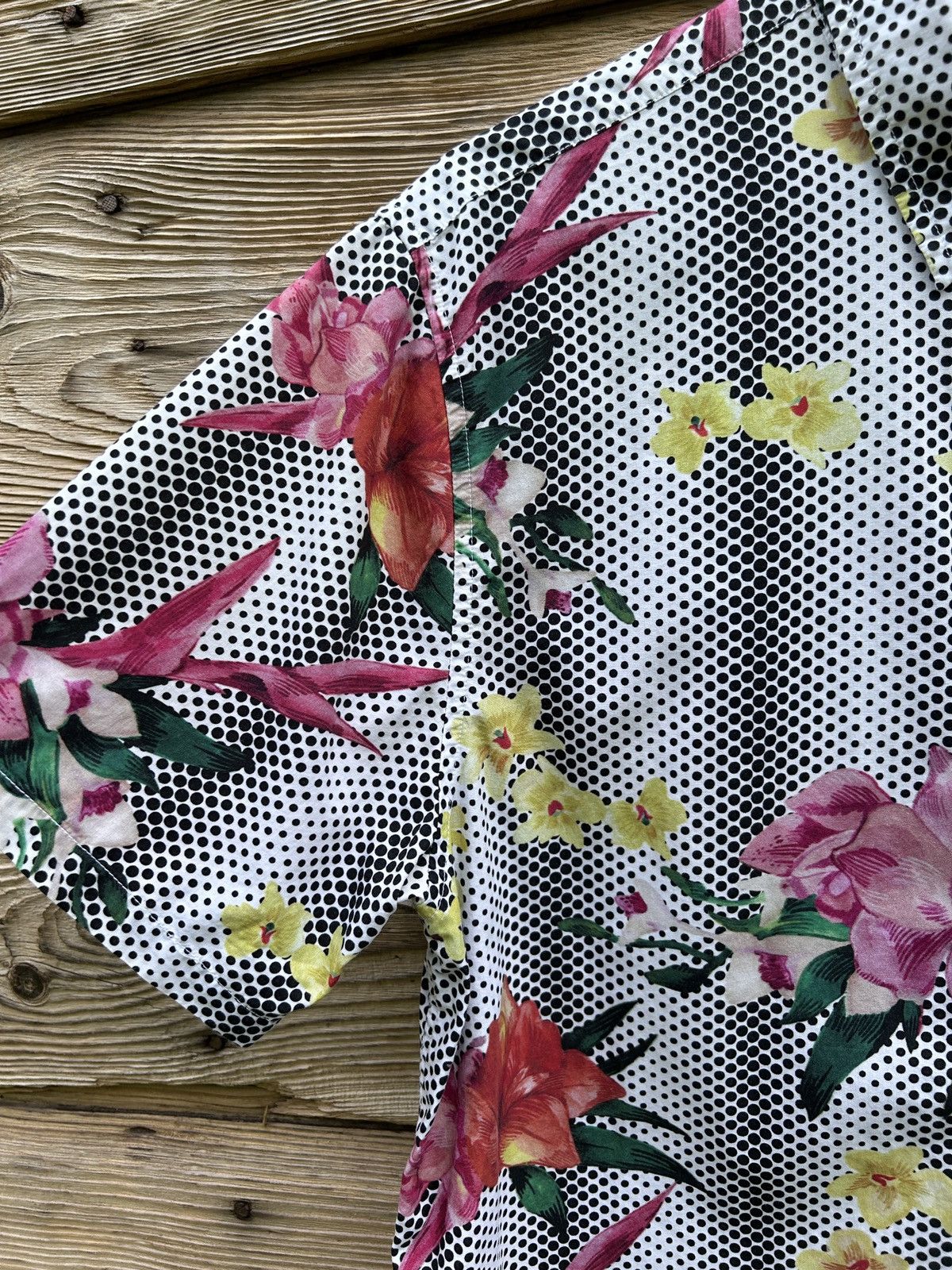 Stussy Stussy Psychedelic Dot Floral Button Up Short Sleeve Shirt Size US M / EU 48-50 / 2 - 5 Thumbnail