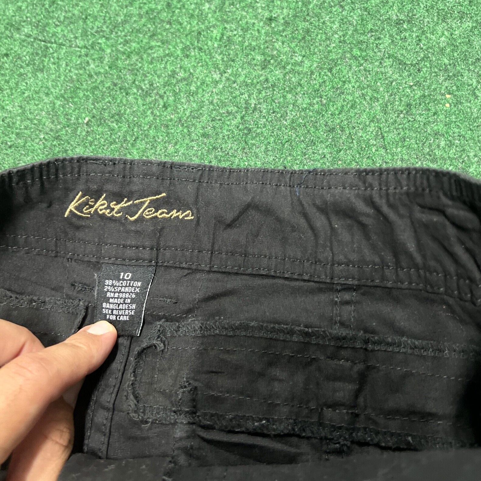 Vintage Y2K Cargo Capri Wide Leg Baggy Utility Pants Size 10 Military Black Size 32" / US 10 / IT 46 - 5 Thumbnail