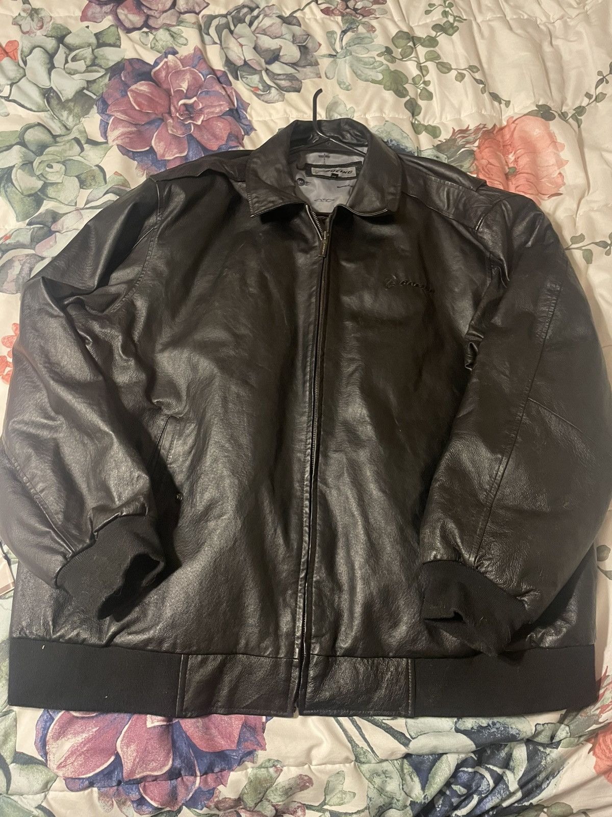 Carhartt Rare Black Boeing Vintage Leather Jacket Classic Bomber Size US XXL / EU 58 / 5 - 2 Thumbnail