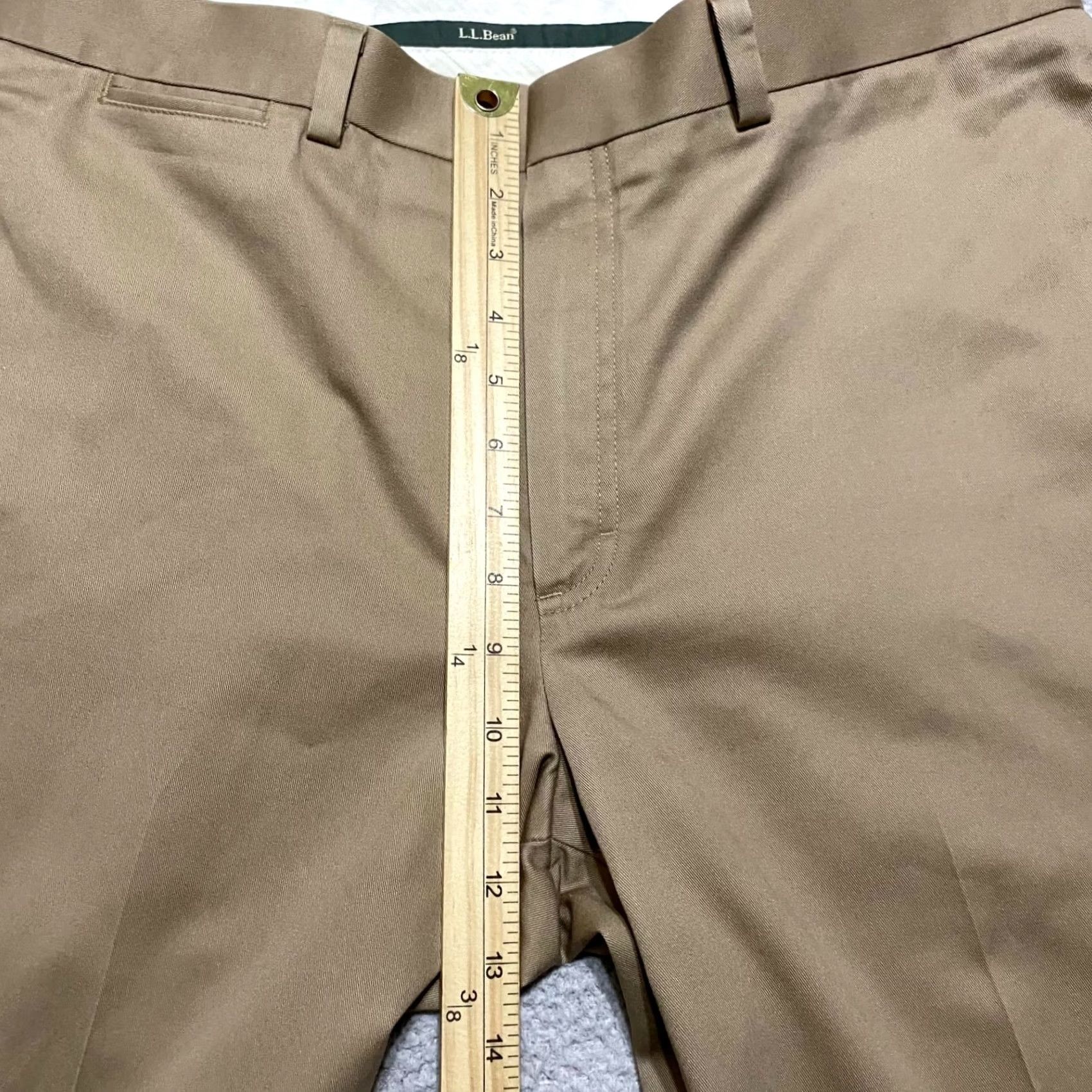 Vintage L.L. Bean Mens Pants Beige Classic Fit Flat Front Mid Rise 34 Inseam Straight 36 Size Regular Pants Mens Beige Size US 36 / EU 52 - 6 Thumbnail