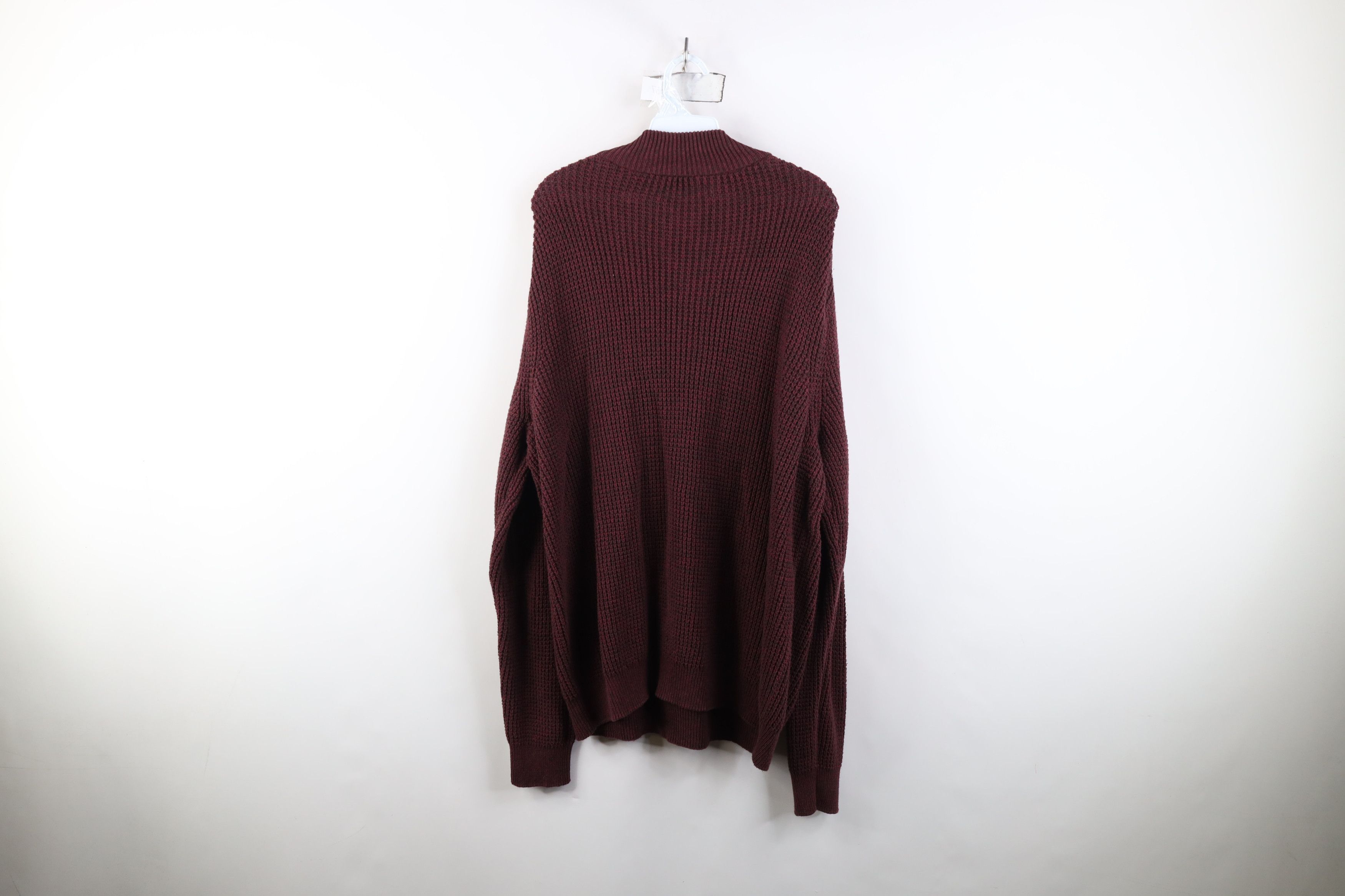 Vintage Vintage 90s Streetwear Thermal Ribbed Knit Henley Sweater Size US XL / EU 56 / 4 - 9 Thumbnail