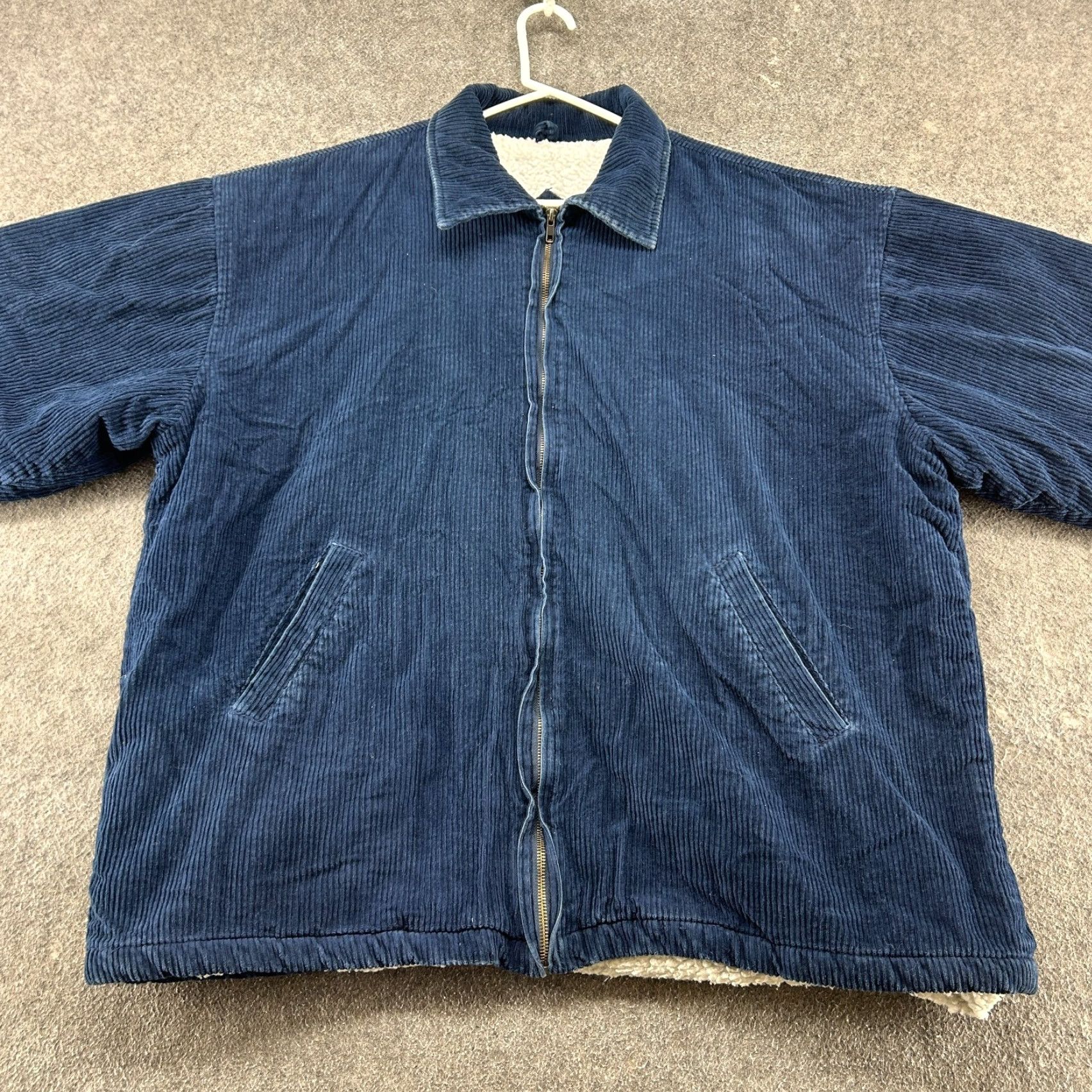 Vintage VINTAGE Alkams Collection Corduroy Jacket Mens XL Blue 90s Western Workwear Simple Solid Cotton Lined Mid-Length Chest 58 Size US XL / EU 56 / 4 - 3 Thumbnail