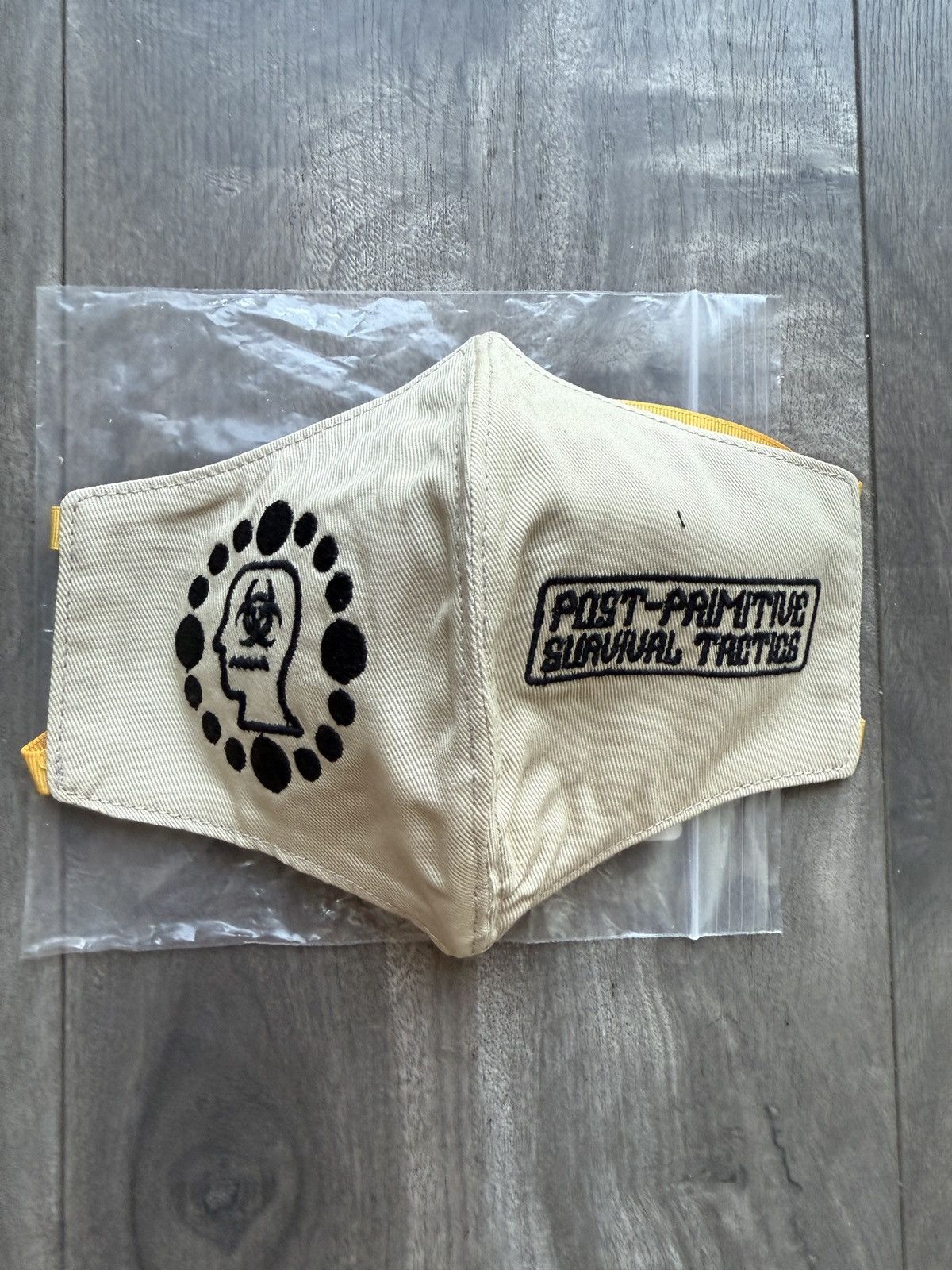 Brain Dead NEW Brain Dead Biohazard beige Embroidered Face Mask Size ONE SIZE - 1 Thumbnail