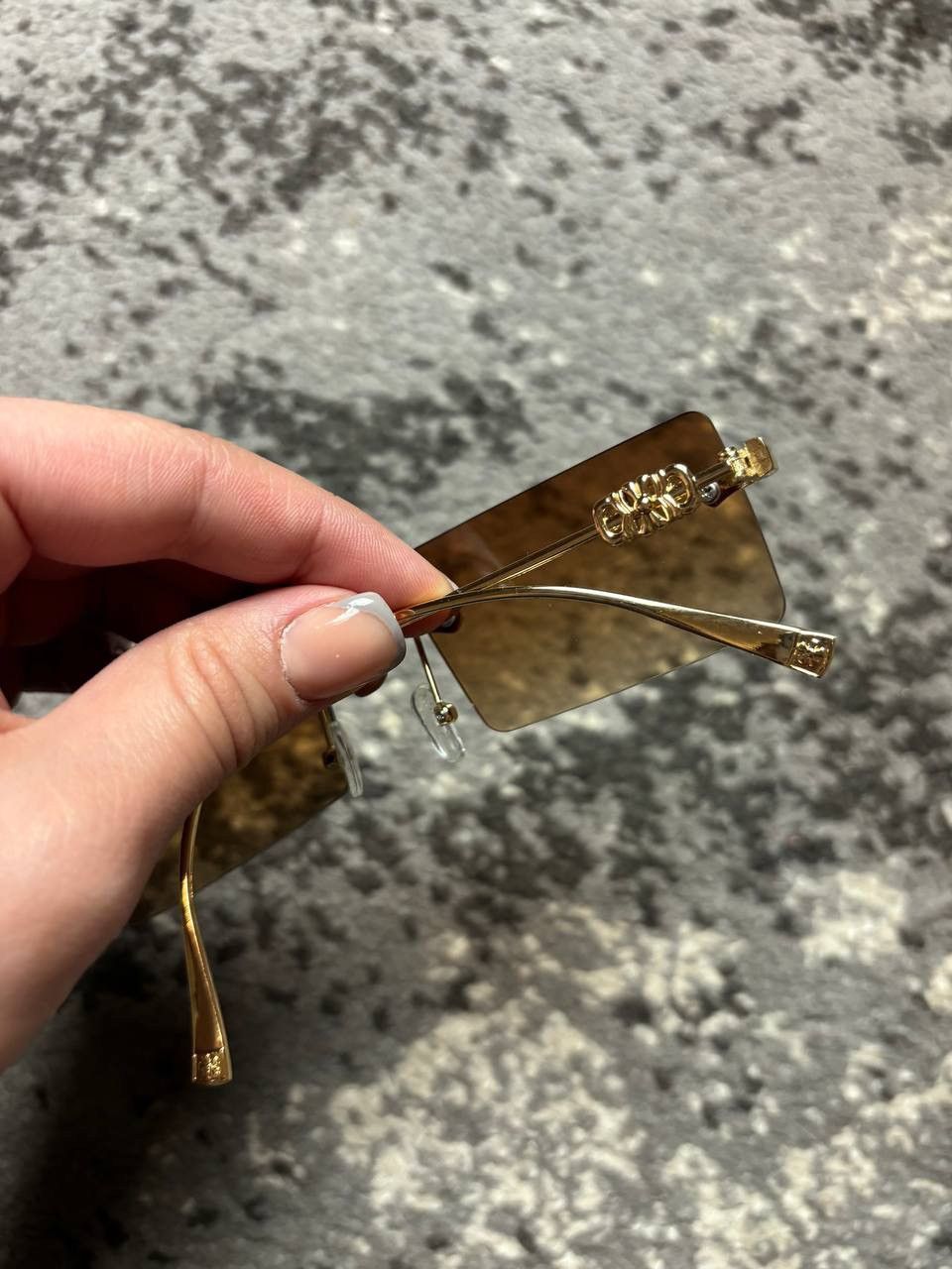 Designer × Japanese Brand × Vintage Vintage y2k chrome style brown sunglasses Size ONE SIZE - 5 Thumbnail