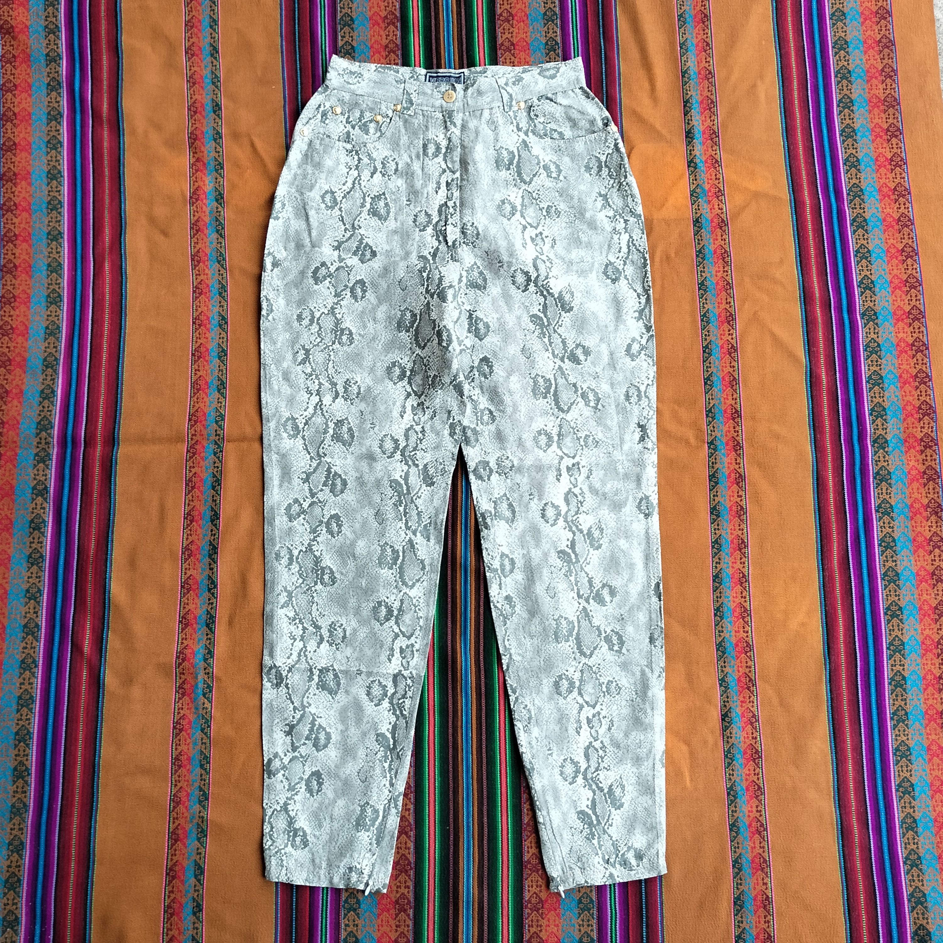 Versace Versace phyton skin pattern zipp leg pants Size 27" / US 4 / IT 40 - 1 Thumbnail