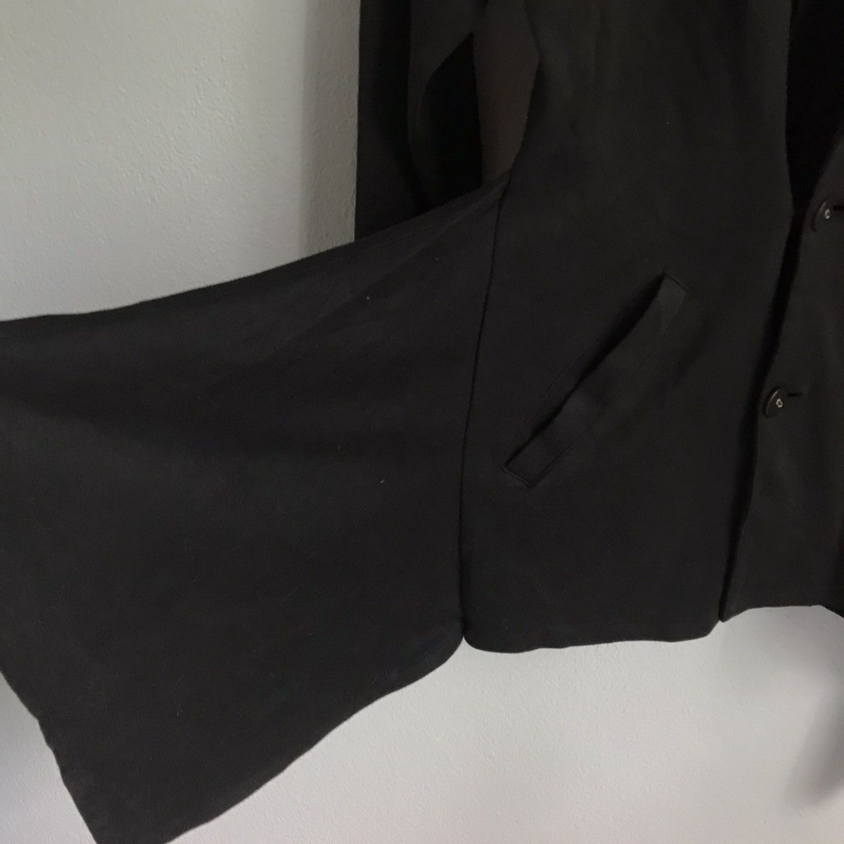 Designer × Kansai Yamamoto × Yohji Yamamoto Vintage yamamoto kansai cardigan button black stretch coat Size M / US 6-8 / IT 42-44 - 5 Thumbnail