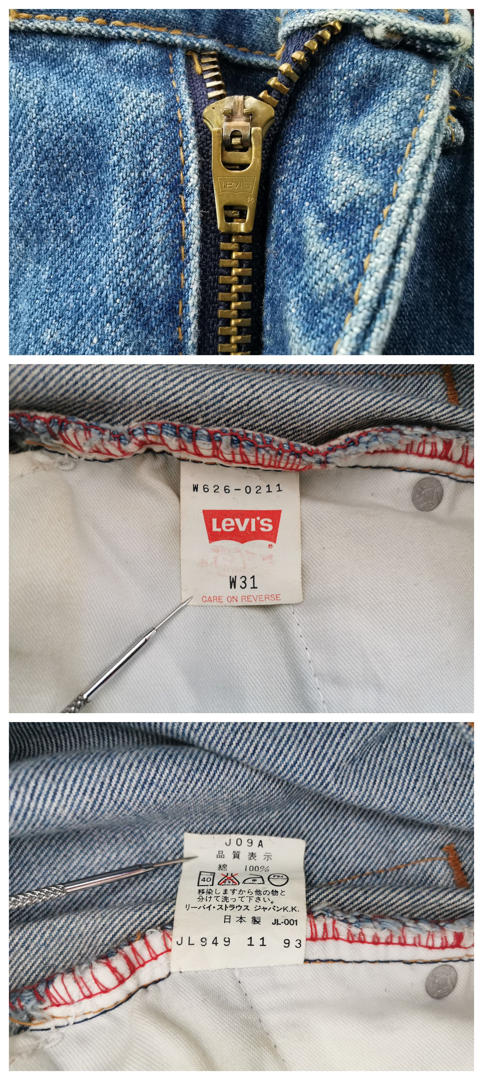 Levi's Vintage Levis Lot 626 Denim Made In USA Size 26/31x29 Size US 26 / EU 42 - 8 Thumbnail