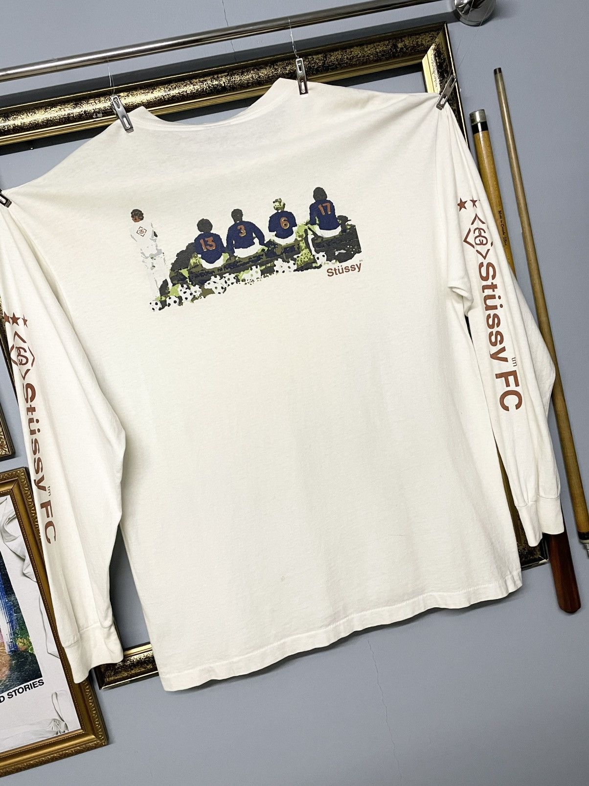 Stussy Vintage 90S Designer Stussy Single Stitch Footbal Soccer Size US XL / EU 56 / 4 - 2 Thumbnail