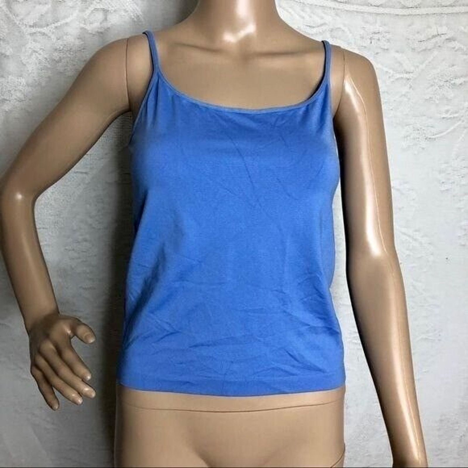 Victoria's Secret Victoria's Secret Blue Cropped Tank Top Size L / US 10 / IT 46 - 1 Thumbnail