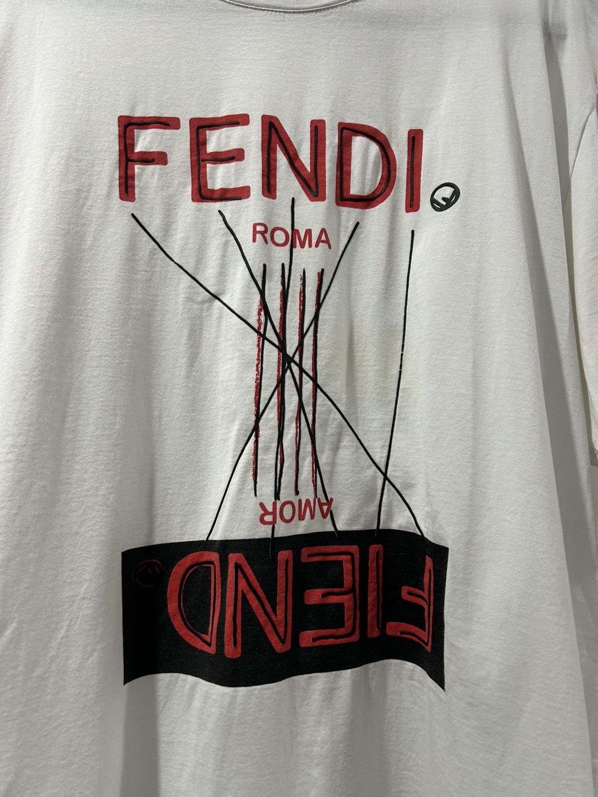 Fendi Fendi logo tshirt Size US XL / EU 56 / 4 - 2 Thumbnail