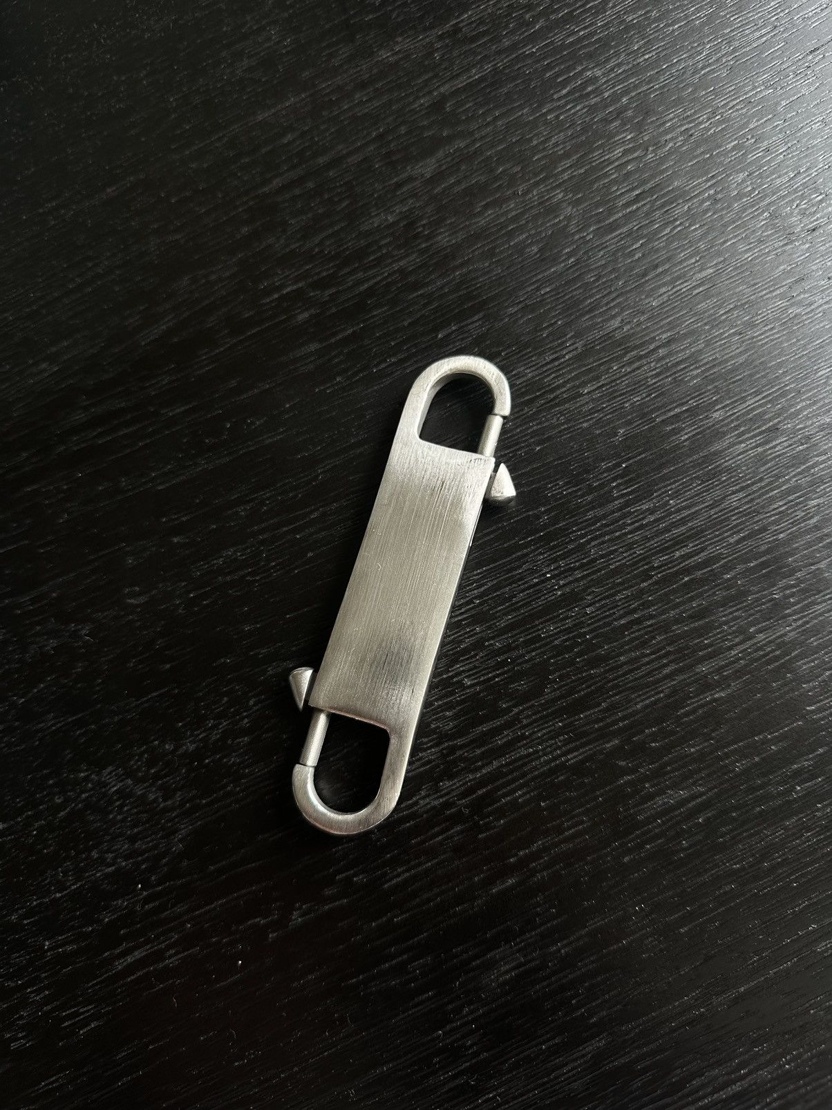 Pre-owned Rick Owens Gemini Keychain In Silver