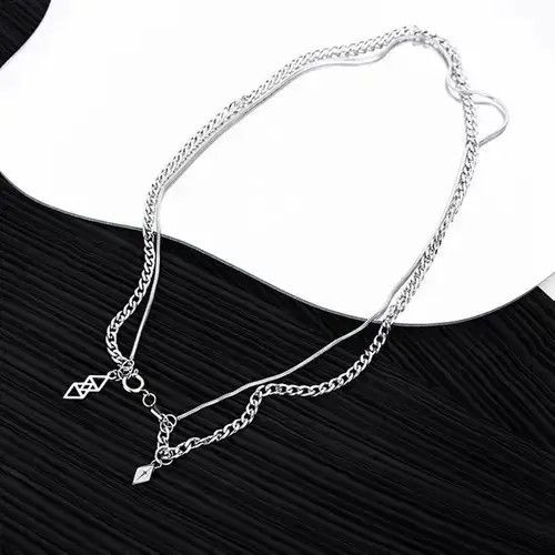 Other Cross Chrome Chain Silver Goth God Vibe Necklace Size ONE SIZE - 4 Thumbnail