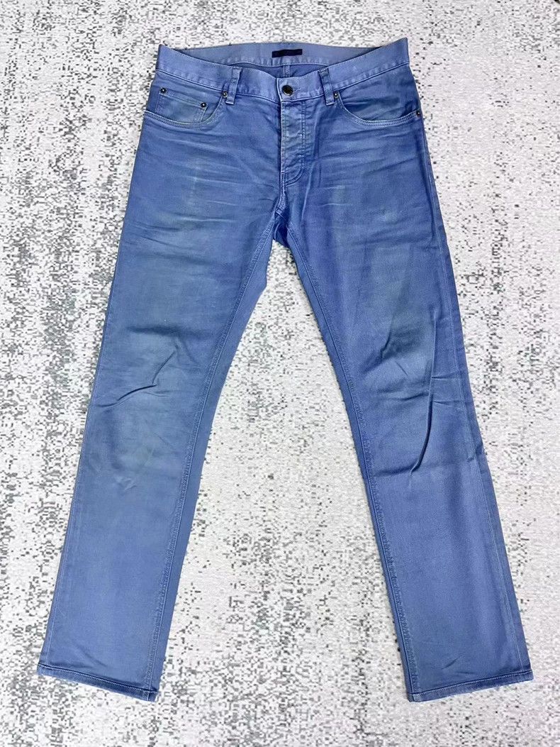 Prada Prada Leather brand made of old dark blue jeans 2501-Nextar Size US 31 - 1 Thumbnail