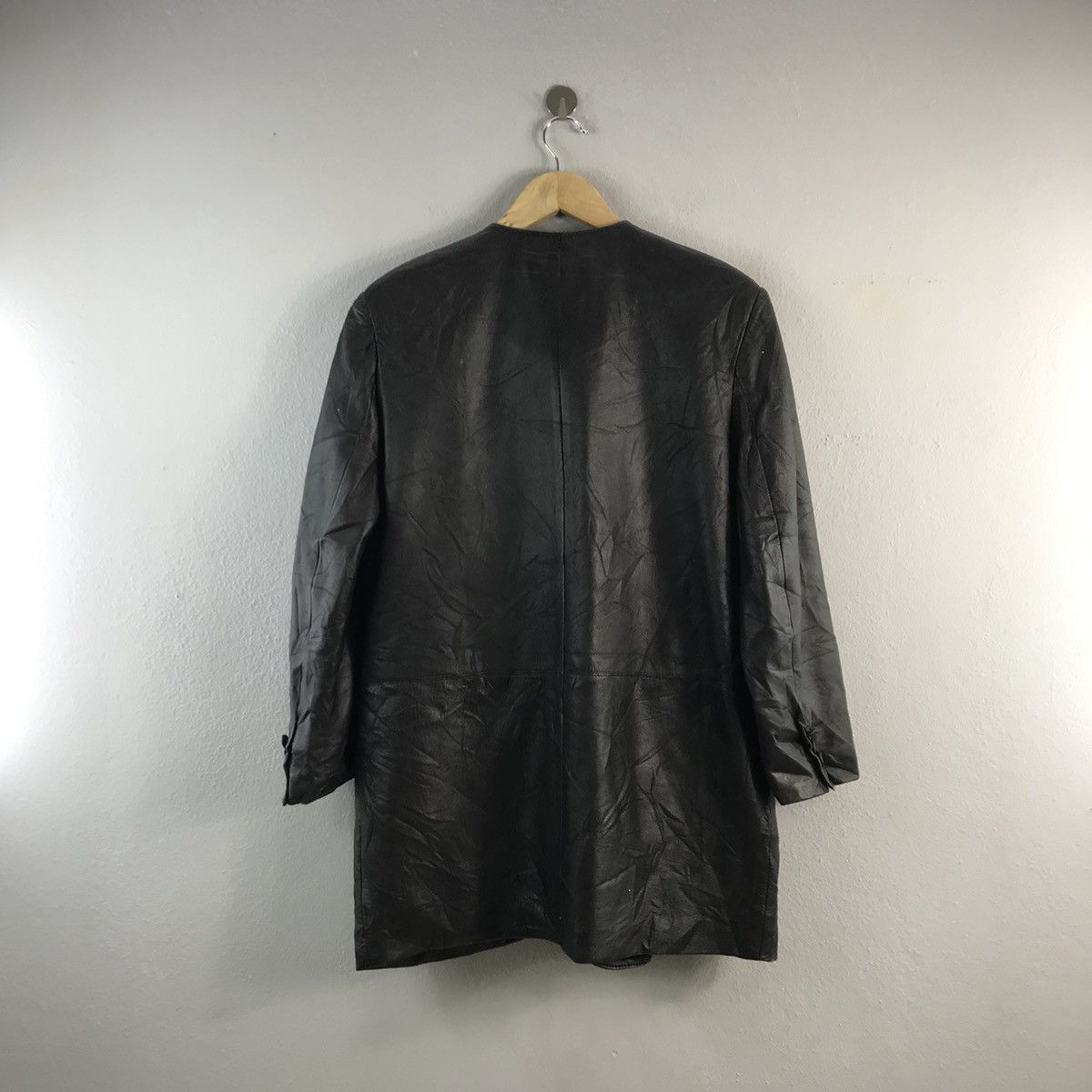 Vintage Harajuku Mother Leather Trench Coat Jacket