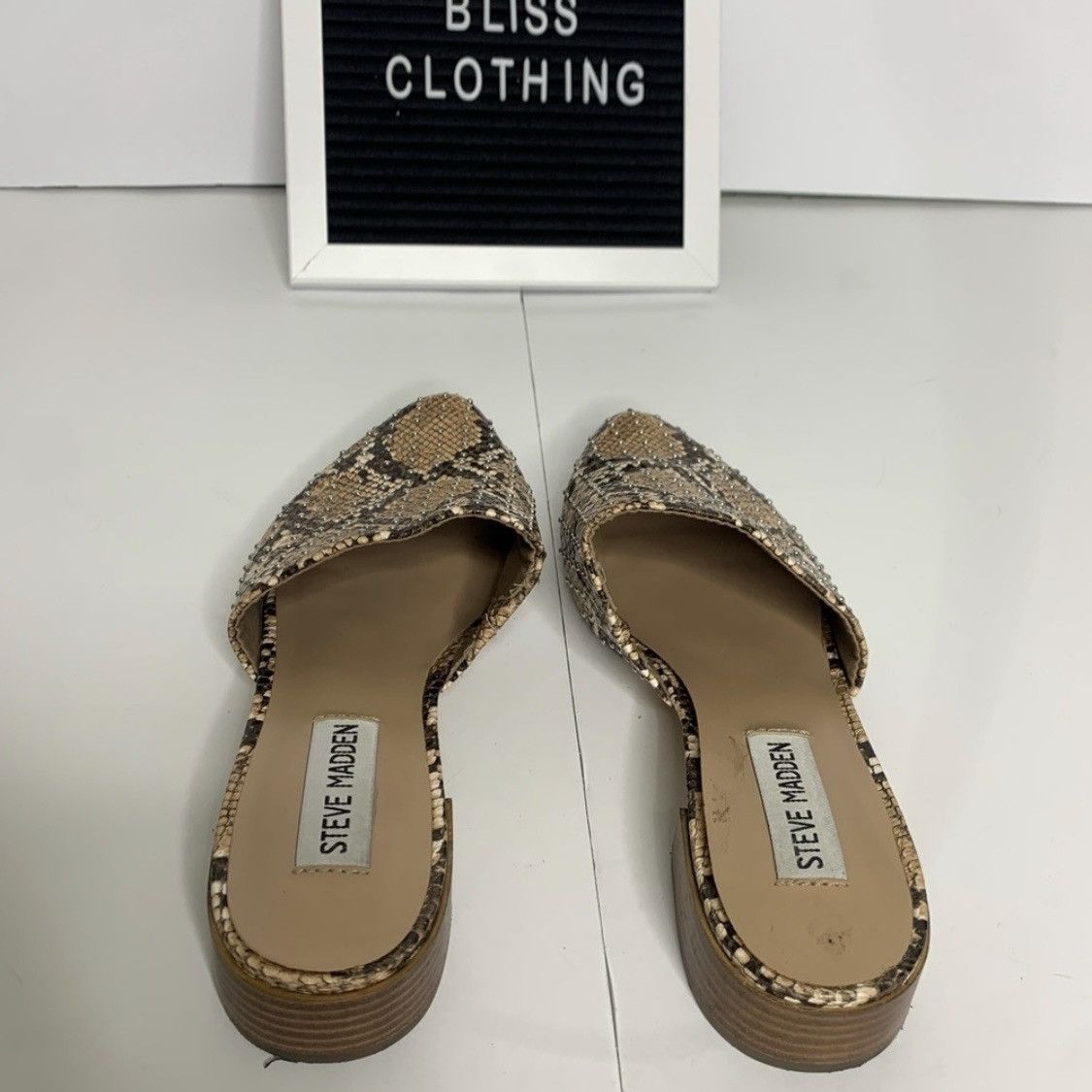 Steve Madden Steve Madden Snake Print Slip-On Mules Almond Toe Size 6.5 Size US 6.5 / IT 36.5 - 7 Thumbnail