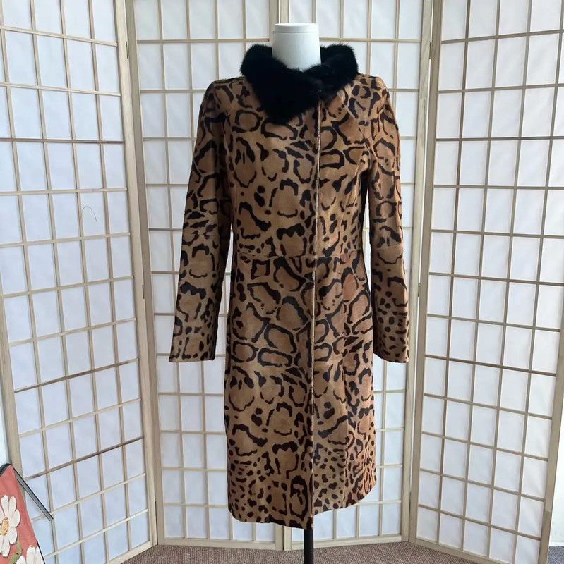 Max Mara MaxMara Leopard Print Wool Coat 0089 Size M / US 6-8 / IT 42-44 - 1 Thumbnail