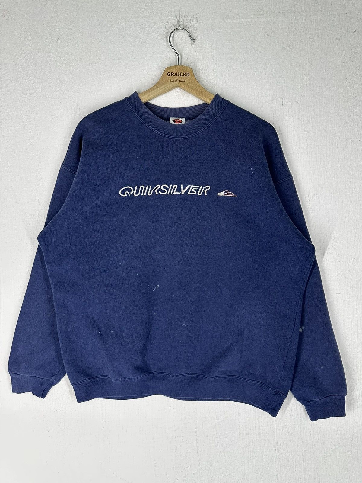 Quiksilver × Vintage Vintage Spell Out Quiksilver Box Logo Sweatshirt Size US M / EU 48-50 / 2 - 2 Thumbnail