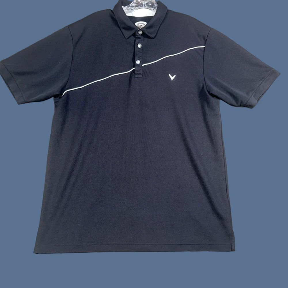 Callaway Callaway Polo Shirt Mens XL Short Sleeve Black Golf Casual Performance Breathable Lightweight Embroidered Buttoned Collar Classic Preppy Size US XL / EU 56 / 4 - 1 Thumbnail