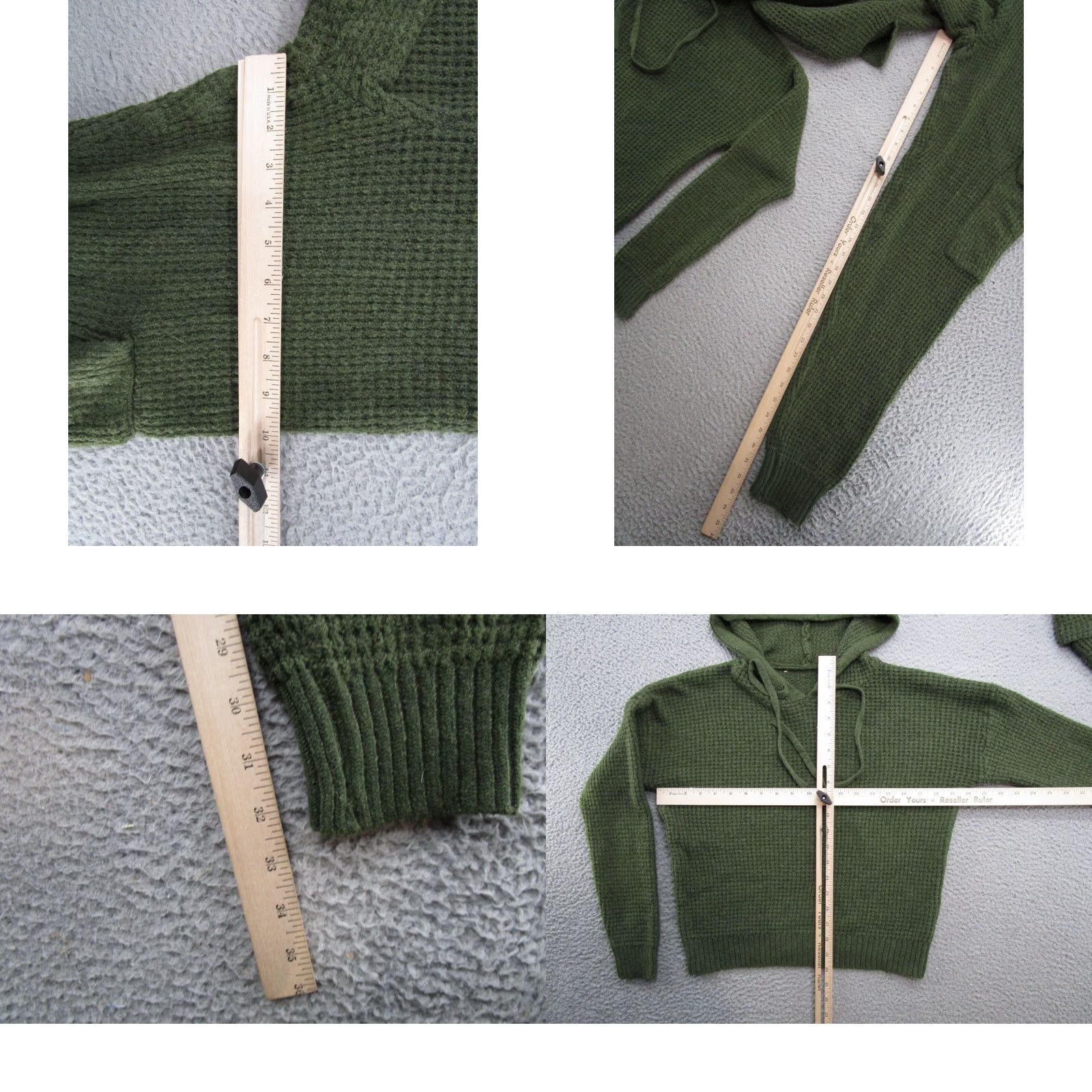 Vintage Sage + Stone Cargo Pants and Hoodie Set Women's XS Thermal Waffle Green Set Mens XS Shirt? Size XS / US 0-2 / IT 36-38 - 8 Thumbnail