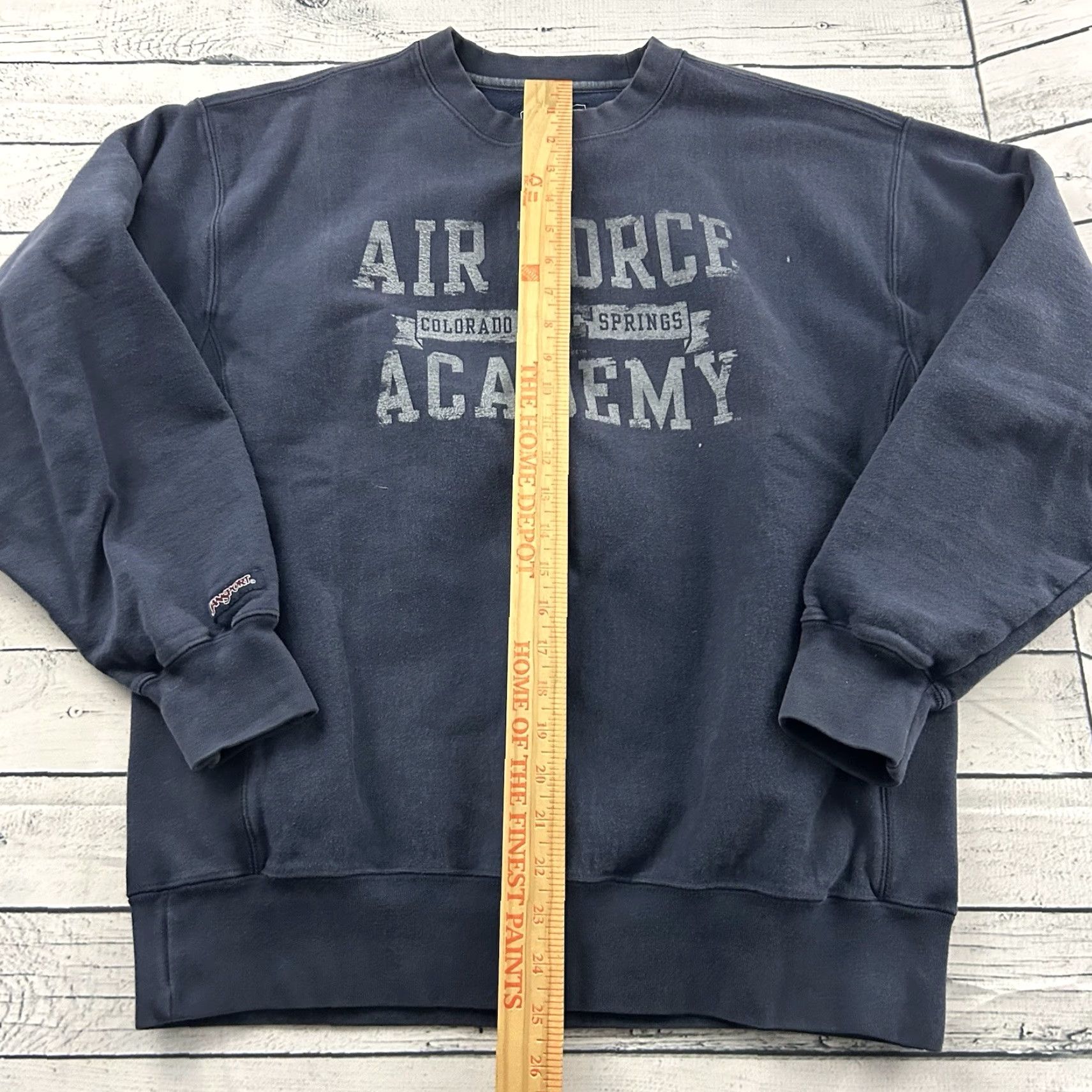 Jansport Jansport Air Force Academy Pullover Sweatshirt Mens M Blue Cross Grain Size US M / EU 48-50 / 2 - 3 Thumbnail