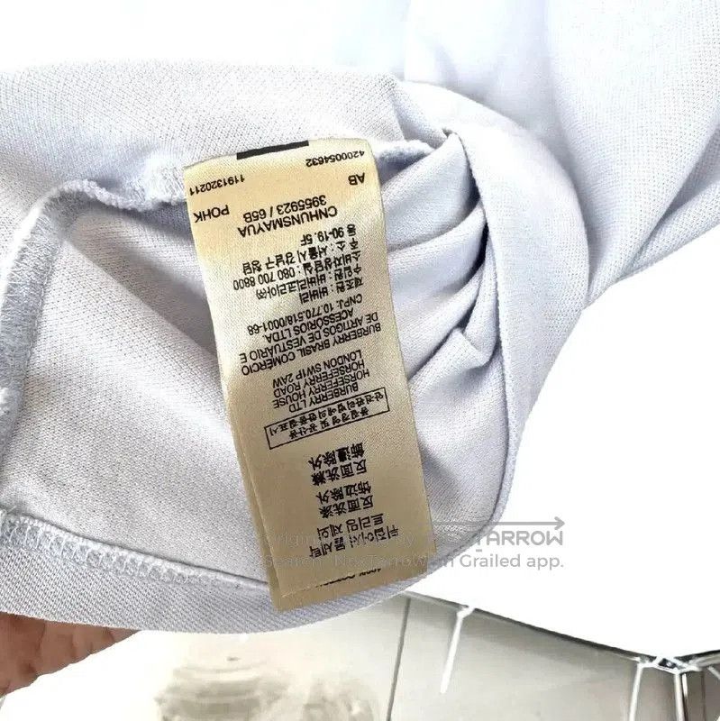 Burberry Burberry Light Blue Cotton Women's T-Shirt. Size S / US 4 / IT 40 - 6 Thumbnail
