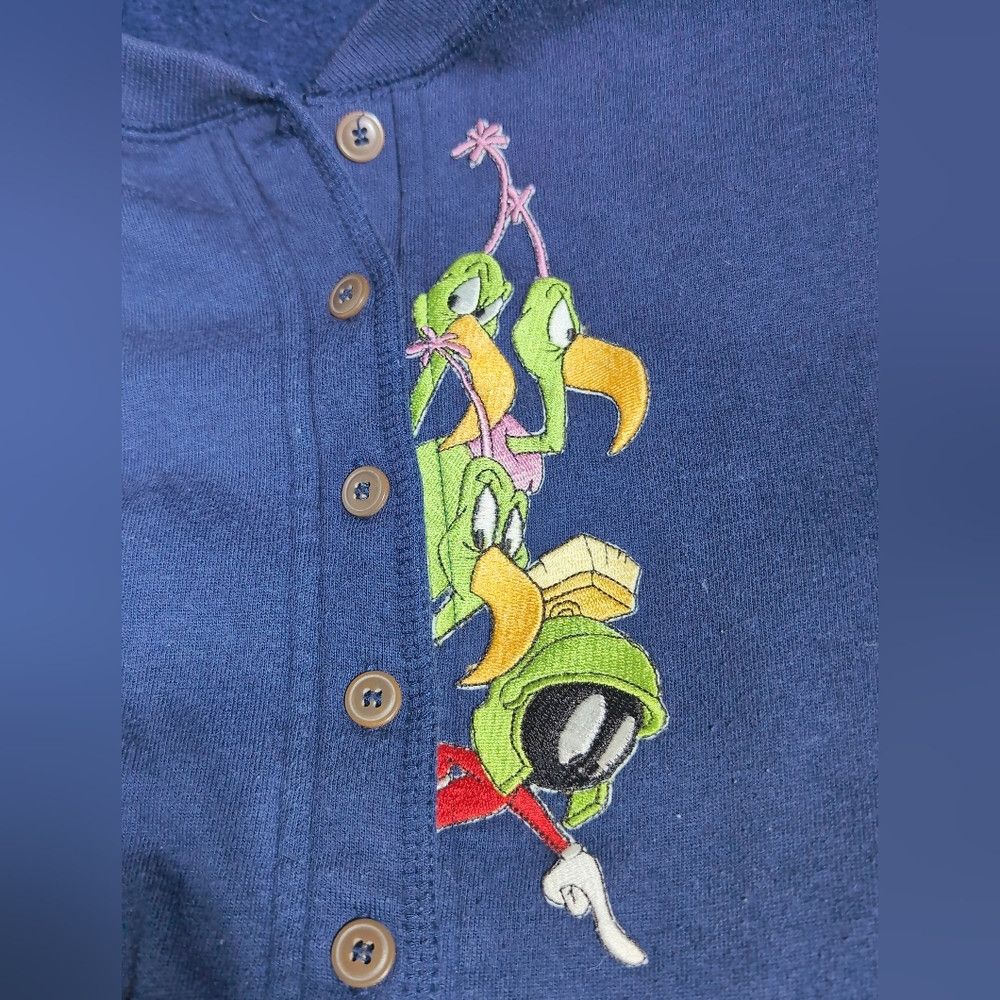 Other Looney Tunes Marvin Bugs Bunny Embroidered Sz M Navy Long S Size M / US 6-8 / IT 42-44 - 3 Thumbnail