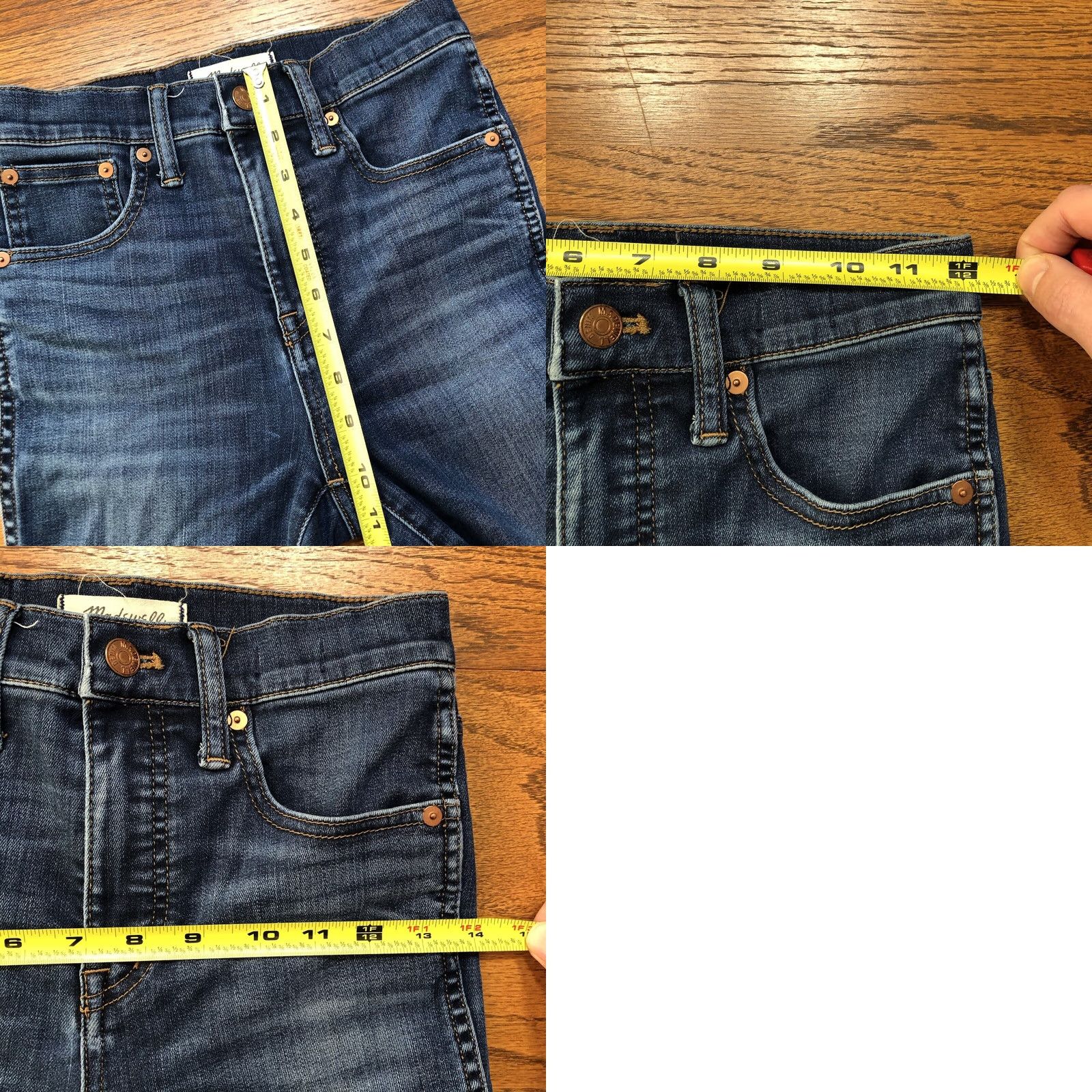 Madewell Madewell Jeans Womens 25 X 27.5 Inseam Blue 10” High Rise Skinny Denim Size 42" / US 20 - 9 Thumbnail