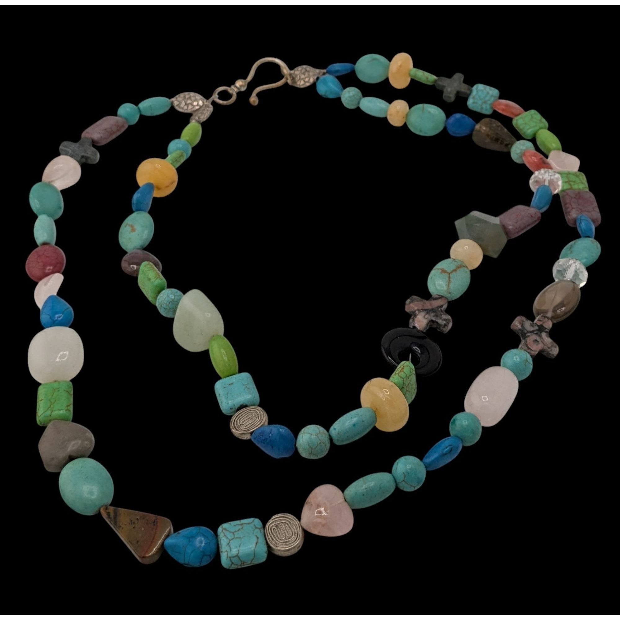 Handmade Handmade Mixed Natural Gemstone Beaded Layered Necklace Size ONE SIZE - 5 Thumbnail