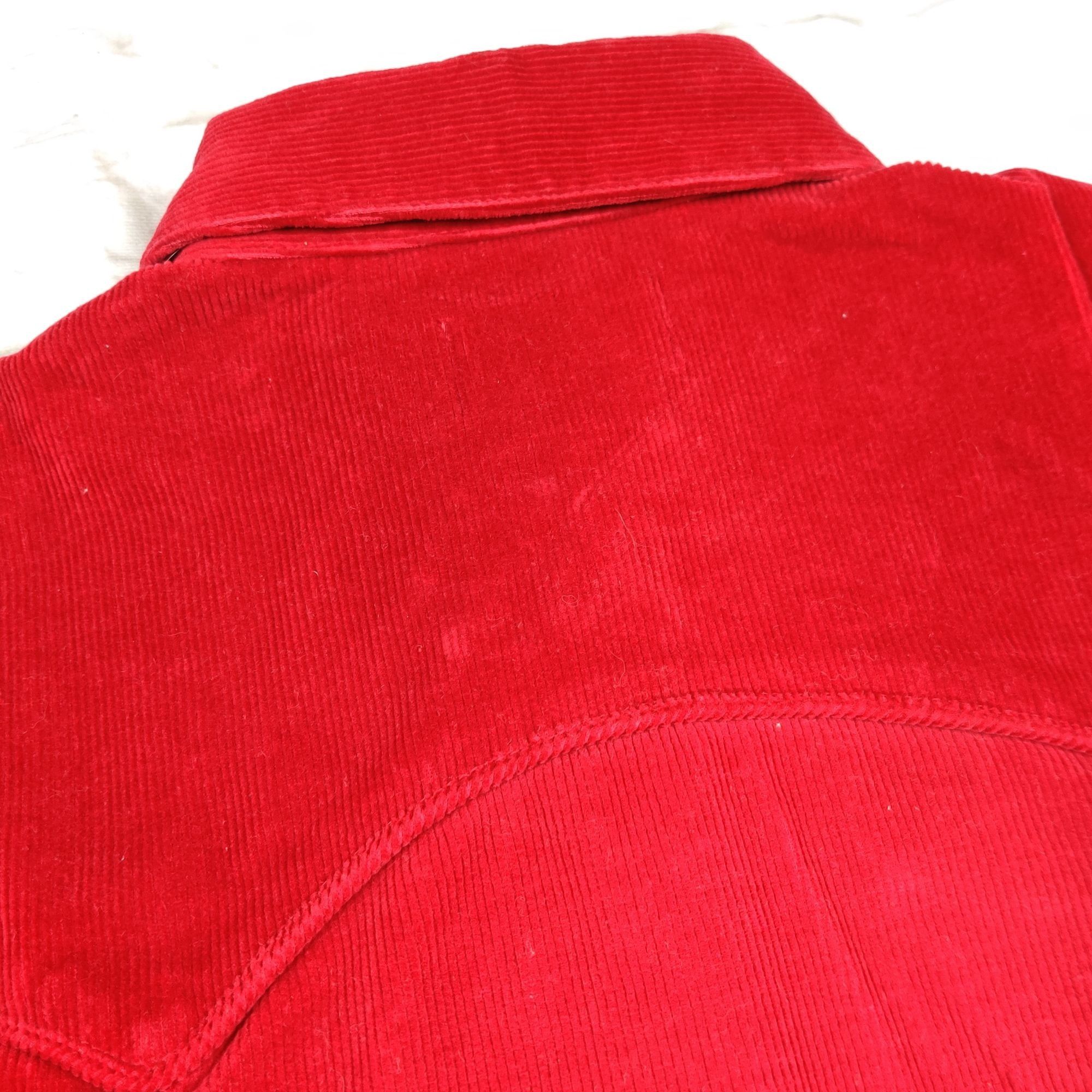 Vintage Vintage Live a Little S Red Corduroy Jacket Western Yolk Sna Size S / US 4 / IT 40 - 7 Thumbnail