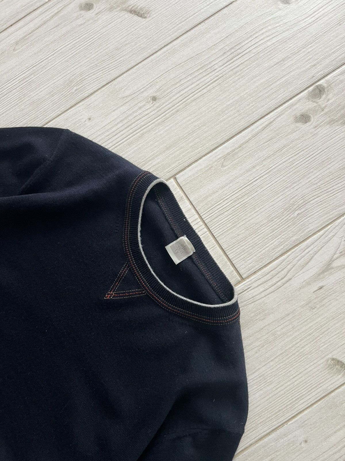 Eleventy Eleventy Premium Navy Crewneck - Minimal Aesthetic Sweater Size US M / EU 48-50 / 2 - 7 Thumbnail
