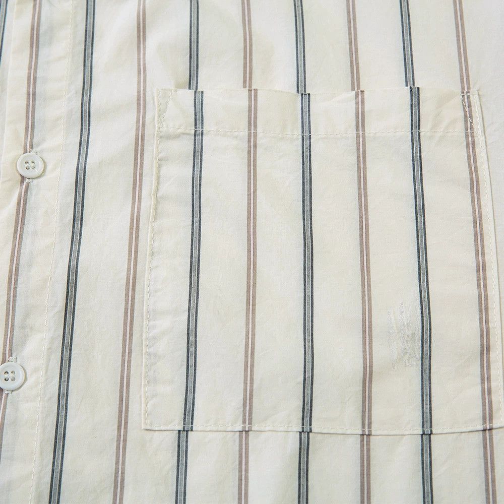 Vintage Men's trendy retro casual loose vertical striped shirt Size US L / EU 52-54 / 3 - 4 Thumbnail
