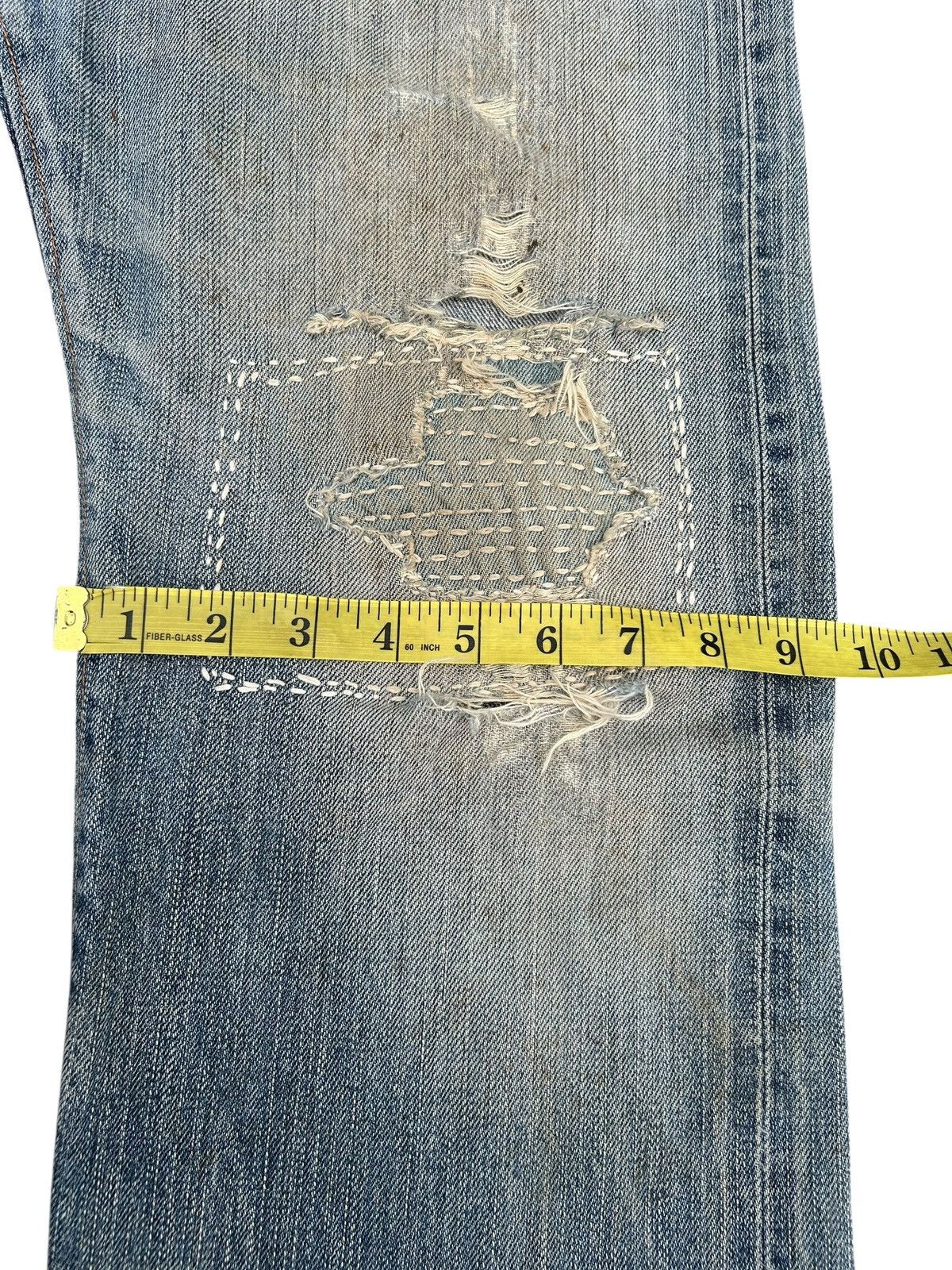 Kapital Thrashed Vintage Edwin 505ZX Selvedge Dirty Denim Jeans Size US 32 / EU 48 - 21 Thumbnail