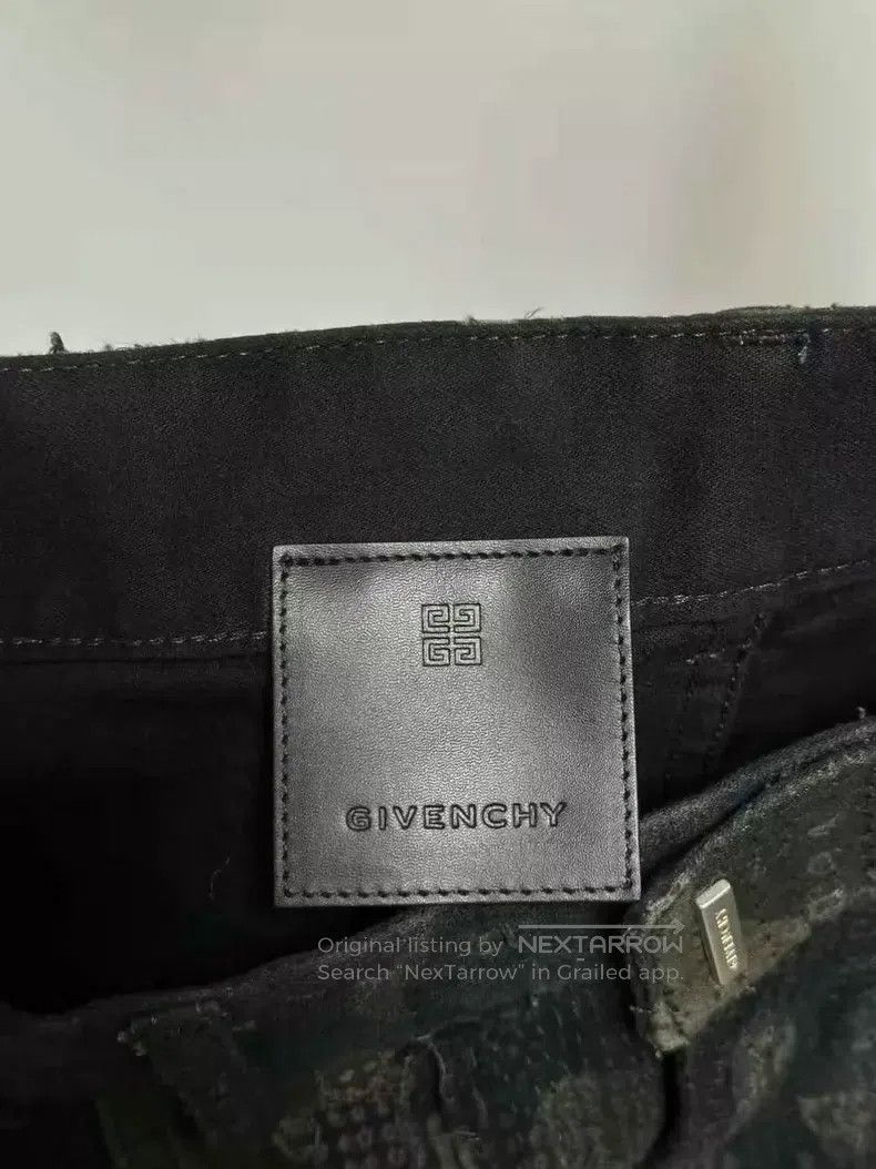 Givenchy Givenchy Black-Green Boro Ripped Double-Zip Denim Pants Size US 32 / EU 48 - 3 Thumbnail