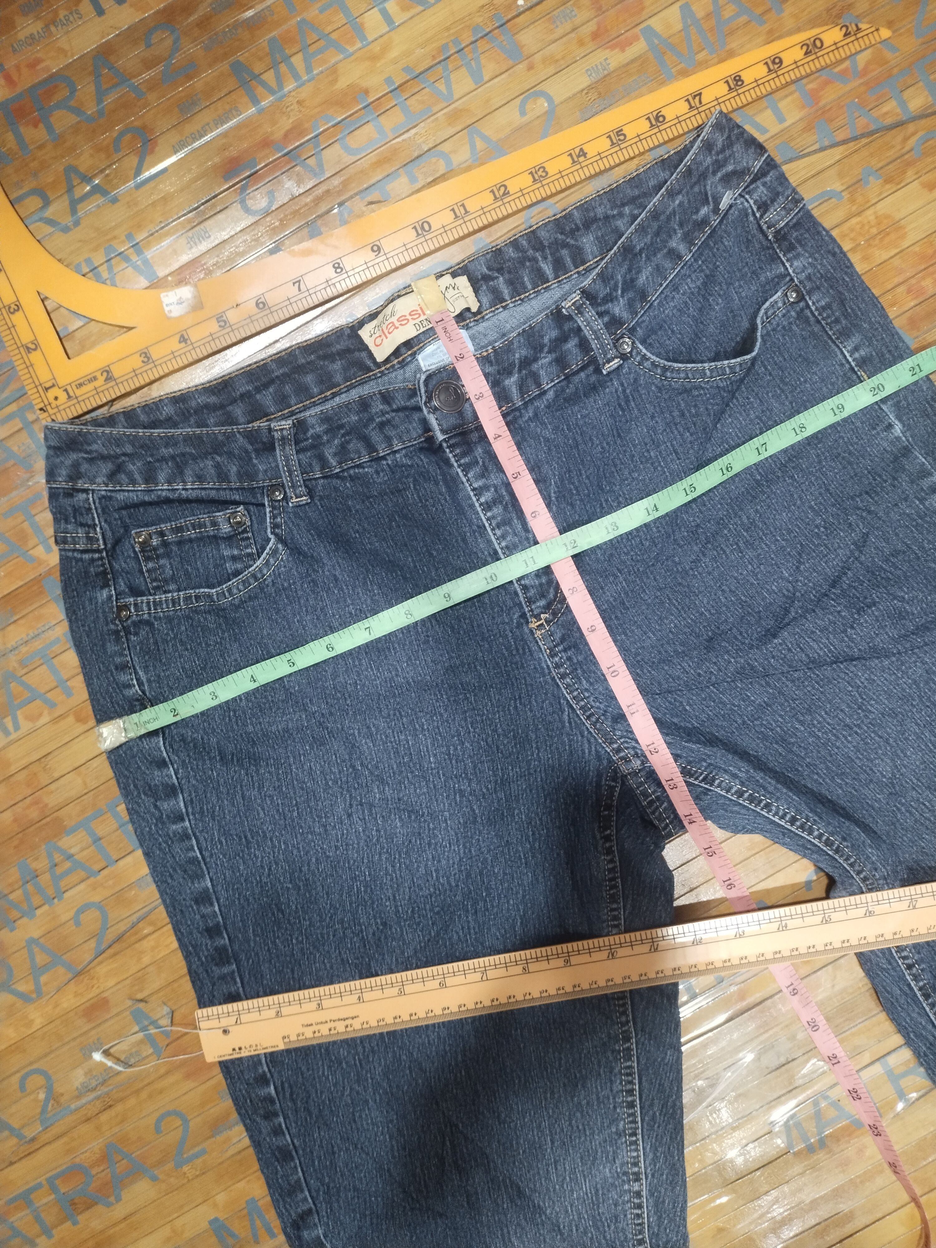 Vintage Just My Size "JMS" Jeans Women Stretchable Sz 18W Size 34" / US 12 / IT 48 - 8 Thumbnail