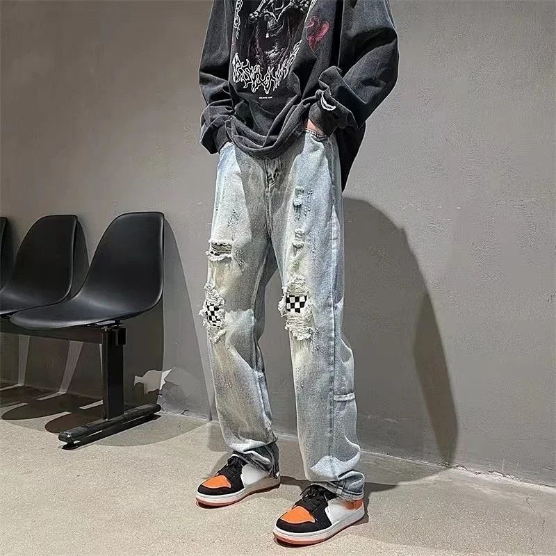 Japanese Brand × Jean Men Ripped Cowboy Jeans Pants Size US 31 - 2 Thumbnail