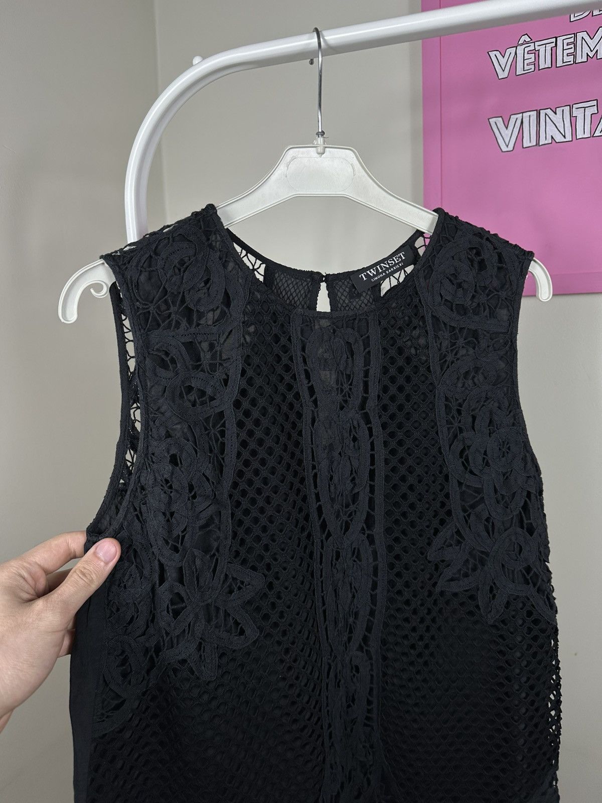 TWINSET Twinset Tank Top Lace Macrame Crochet Size S / US 4 / IT 40 - 5 Thumbnail