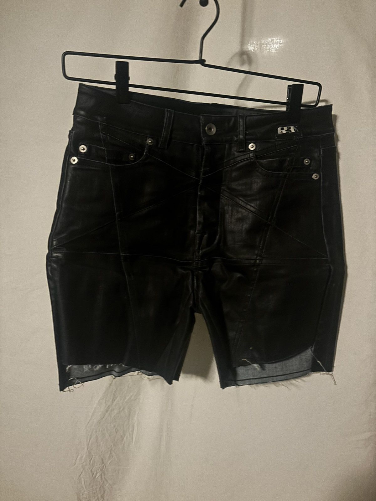 Rick Owens Drkshdw DRKSHDW Penta Trucker Jorts Black Waxed Denim sz 28 Size US 28 / EU 44 - 2 Thumbnail