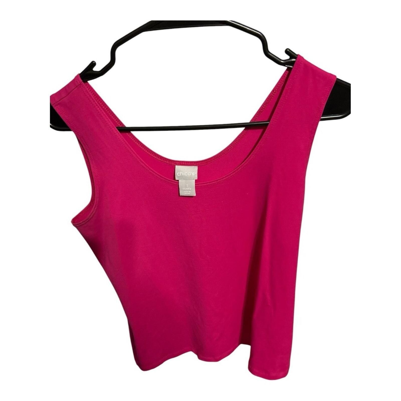Chicos Chico's Bright Fuchsia Scoop Neck Tank Size M / US 6-8 / IT 42-44 - 1 Thumbnail
