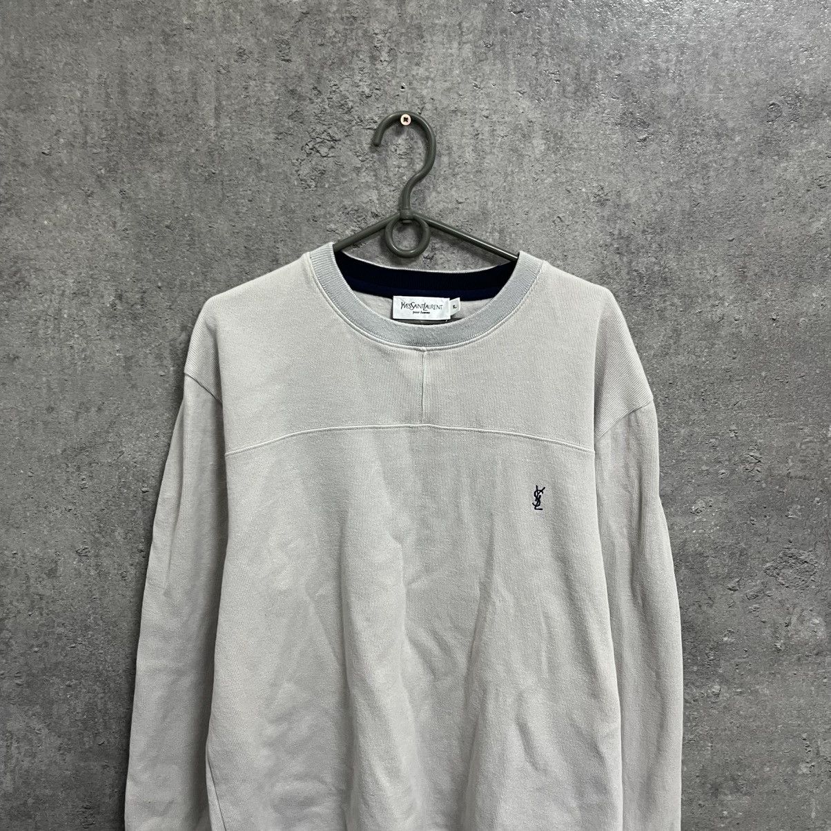 Yves Saint Laurent Vintage Yves Saint Laurent Sweatshirt YSL Double Big Logo Size US XL / EU 56 / 4 - 4 Thumbnail