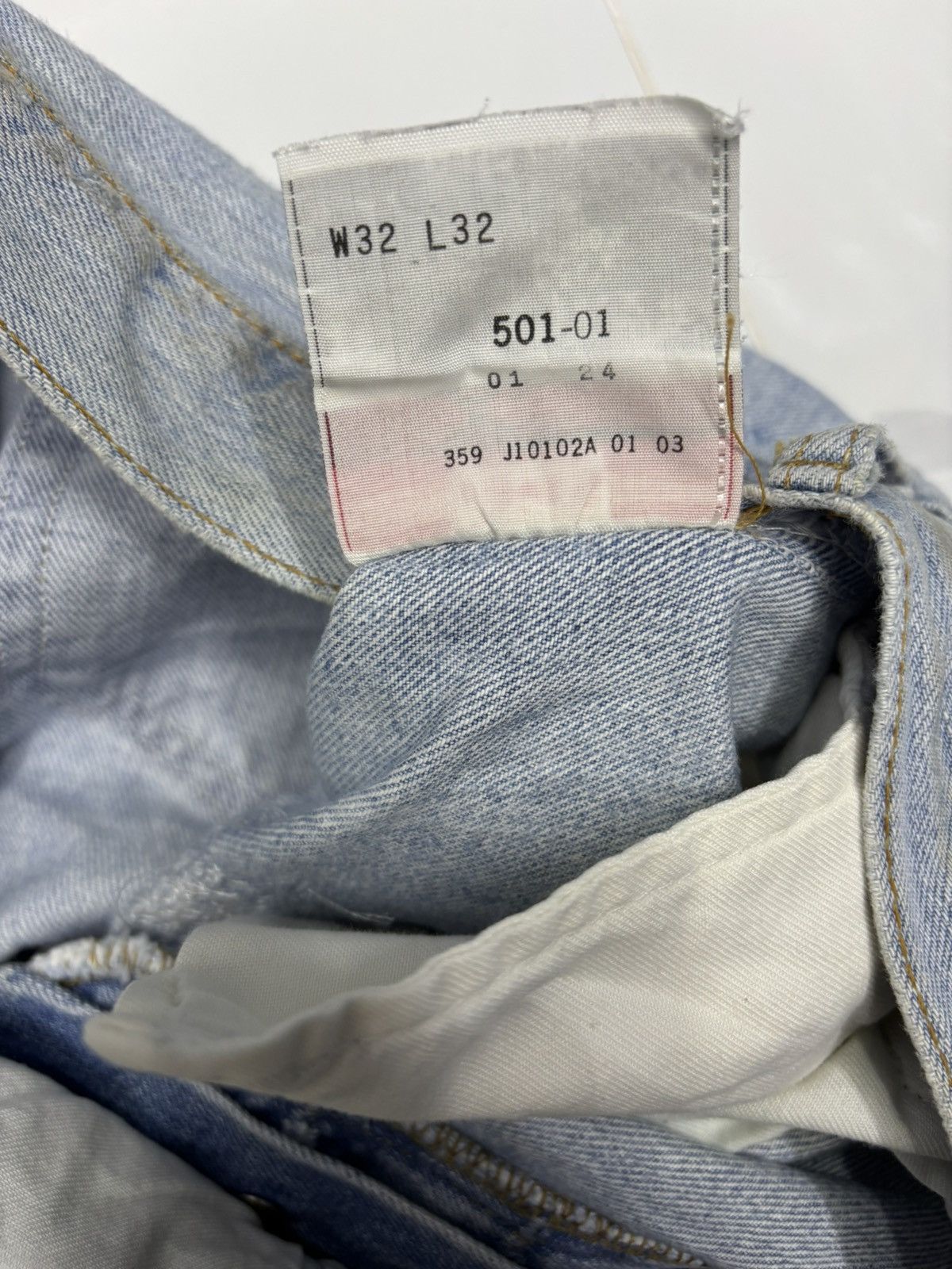 Kapital 🔥VINTAGE LEVIS 501 STITCH EMBROIDERY BLUE WASH JEANS Size US 31 - 13 Thumbnail