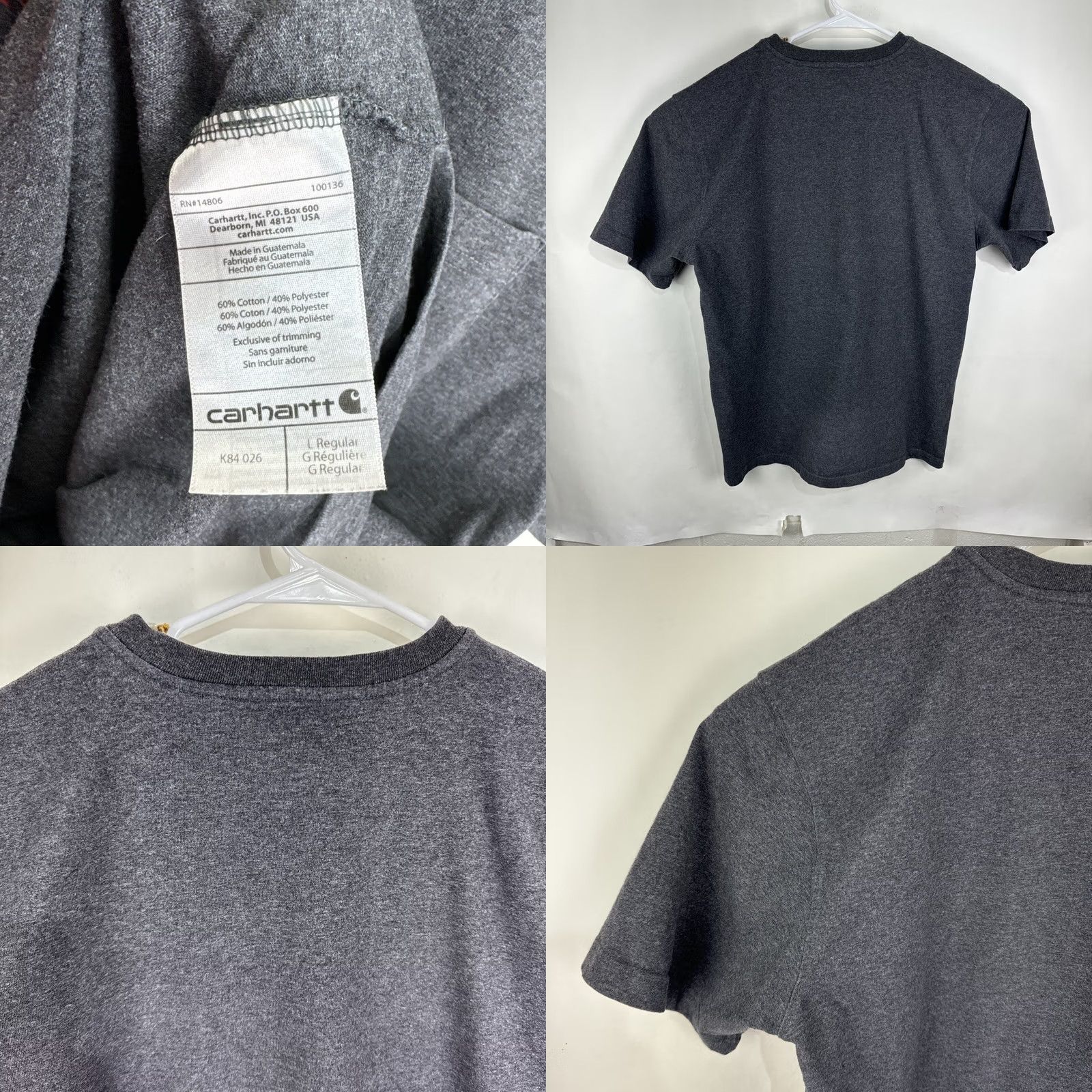 Carhartt Carhartt Shirt Adult Large Gray Short Sleeve Workwear Henley T-Shirt Mens Size US L / EU 52-54 / 3 - 8 Thumbnail