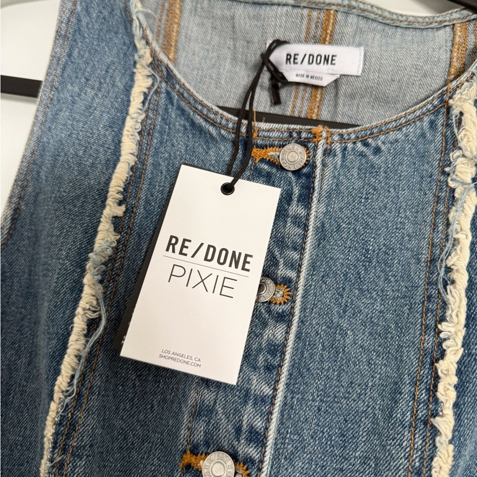 New Re/Done Fray Denim Dress - Small - $425