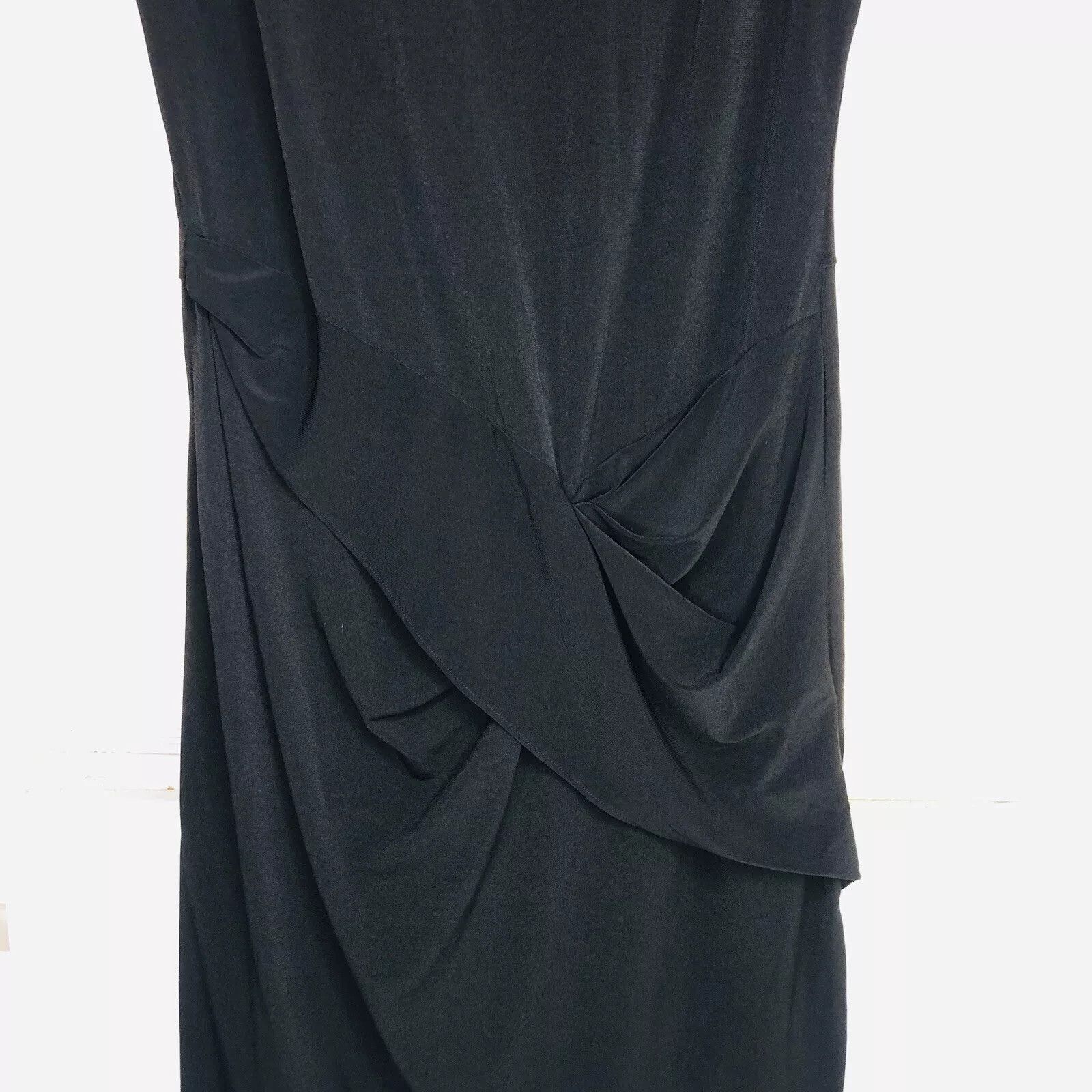 Mango Mango Suit Sleeveless Black Dress Sz M Twisted Drap Size M / US 6-8 / IT 42-44 - 4 Thumbnail