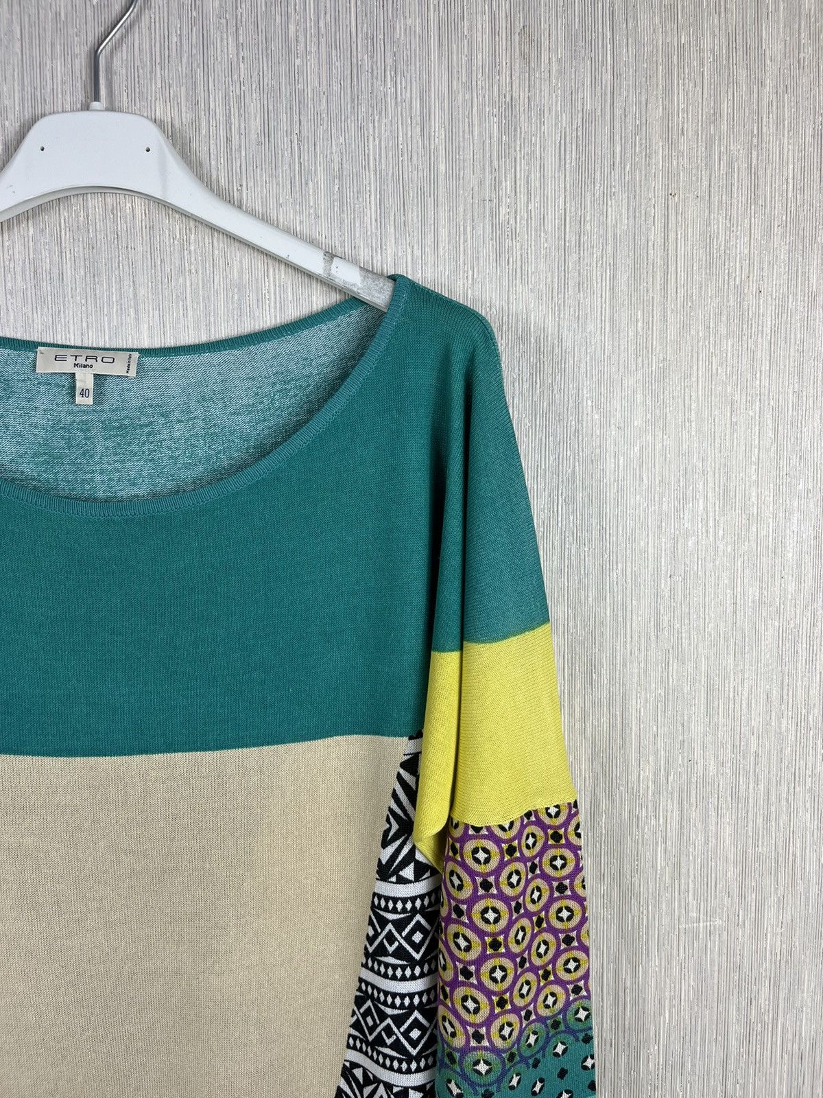 Etro × Vintage Etro Milano vintage patterned viscose sweater blouse psycho Size M / US 6-8 / IT 42-44 - 3 Thumbnail