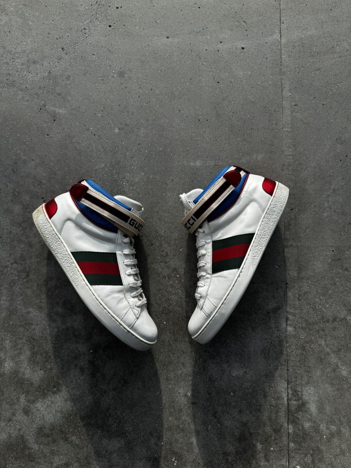 Gucci Gucci Ace Sneakers Hi-top designer archive Strap Hype Size US 8 / EU 41 - 1 Thumbnail
