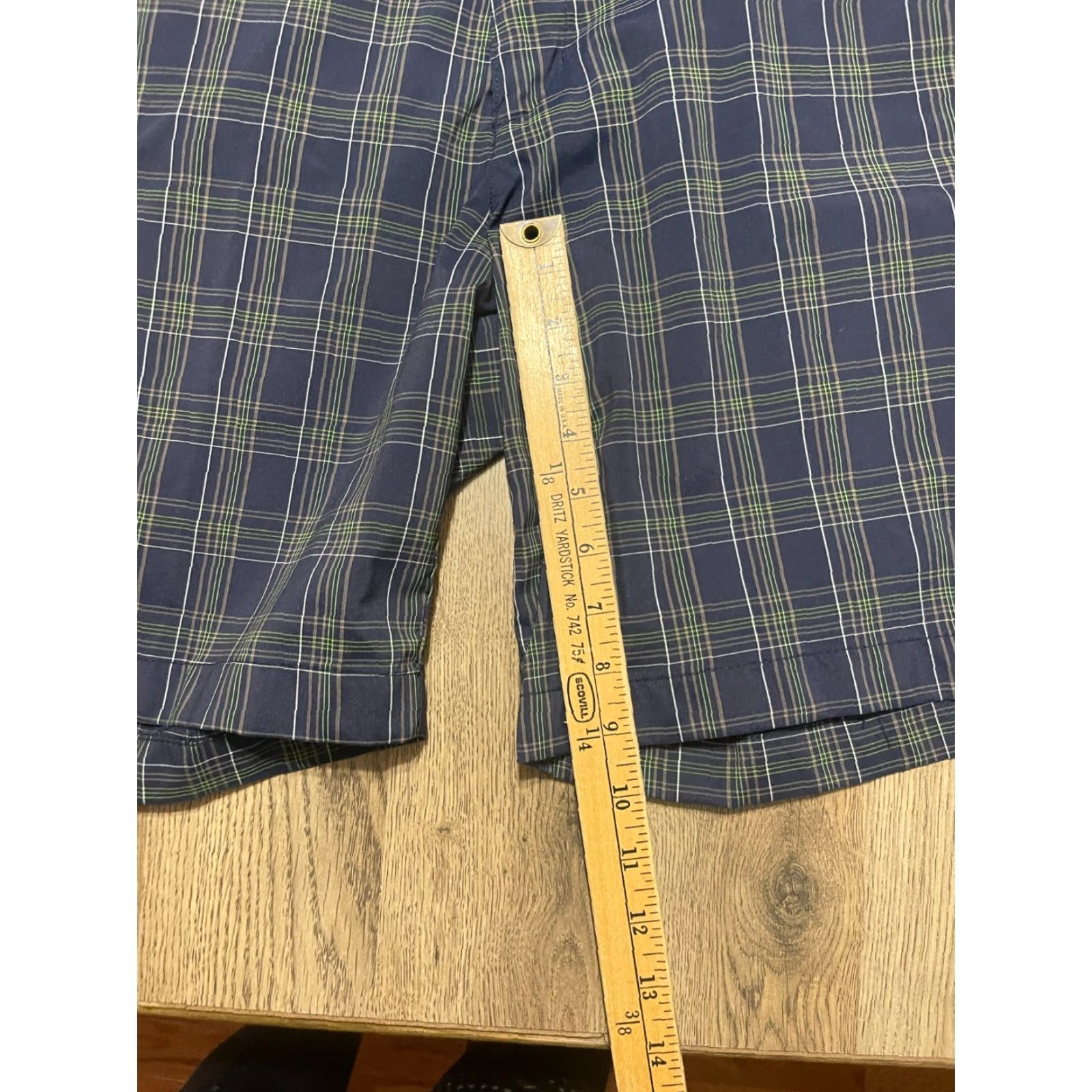 Chaps Chaps Shorts, Men's Size 34, Golf 78, Plaid Chino, Green, Casual, Regular Fit, Flat Front, 34 Size 24" / US 00 / IT 34 - 6 Thumbnail