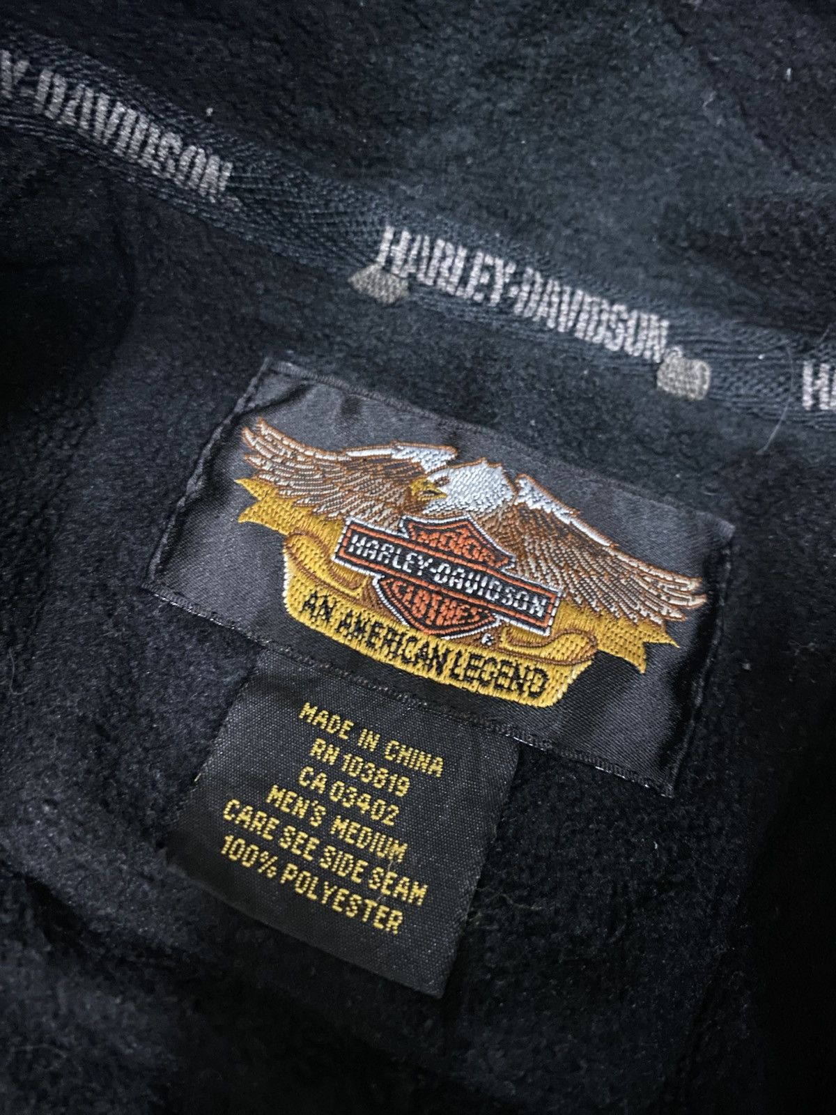 Harley Davidson × Vintage Vintage Harley Davidson 1/3 Zip Fleece Jacket Size US L / EU 52-54 / 3 - 6 Thumbnail