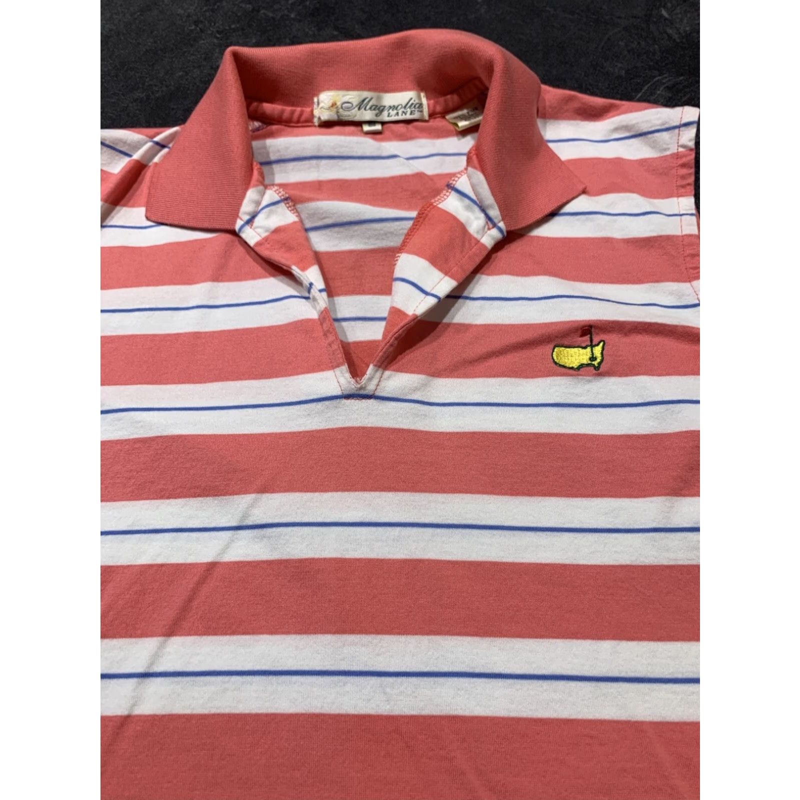 Vintage VINTAGE Magnolia Lane Masters Golf Polo Sleeveless Women's Small Pink Pima Cotton Augusta National Embroidered Size S / US 4 / IT 40 - 3 Thumbnail